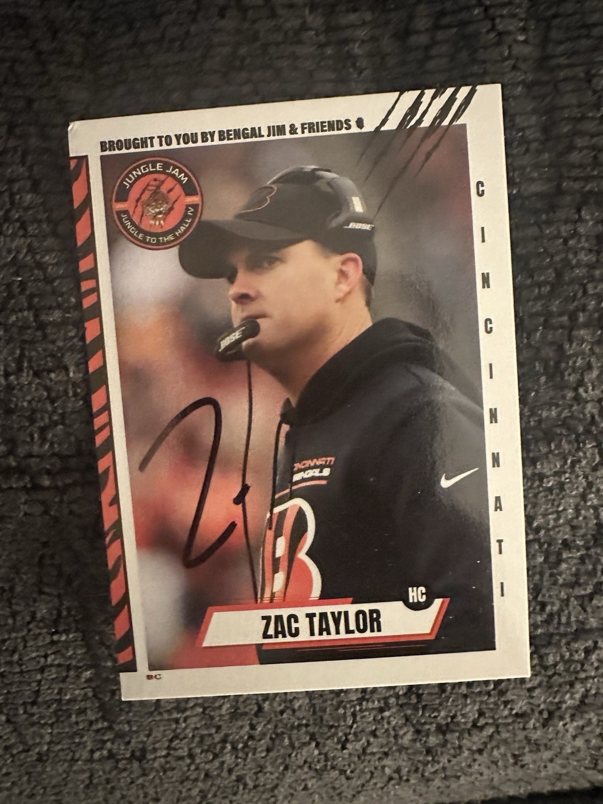 ZAC TAYLOR SIGNED TRADING CARD AUTOGRAPHED CINCINNATI BENGALS COLLECTIBLE MEMORABILIA