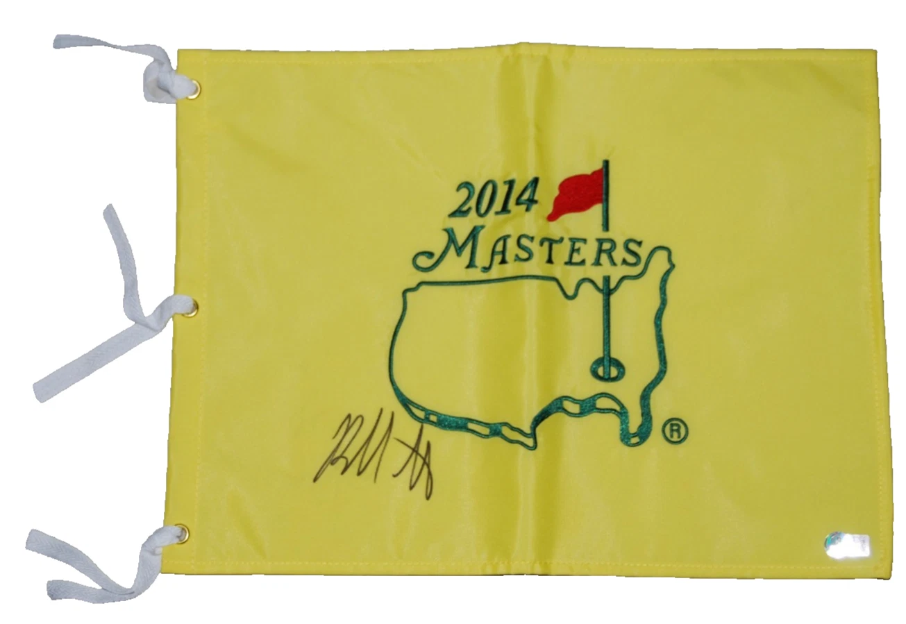BUBBA WATSON signed (2014 MASTERS) Augusta Golf pin flag BECKETT BAS BQ88754