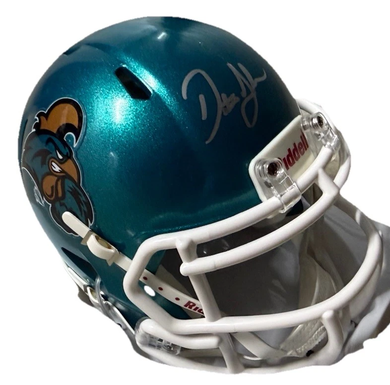 DUSTIN JOHNSON signed (Coastal Carolina University) mini helmet BECKETT BT56189
