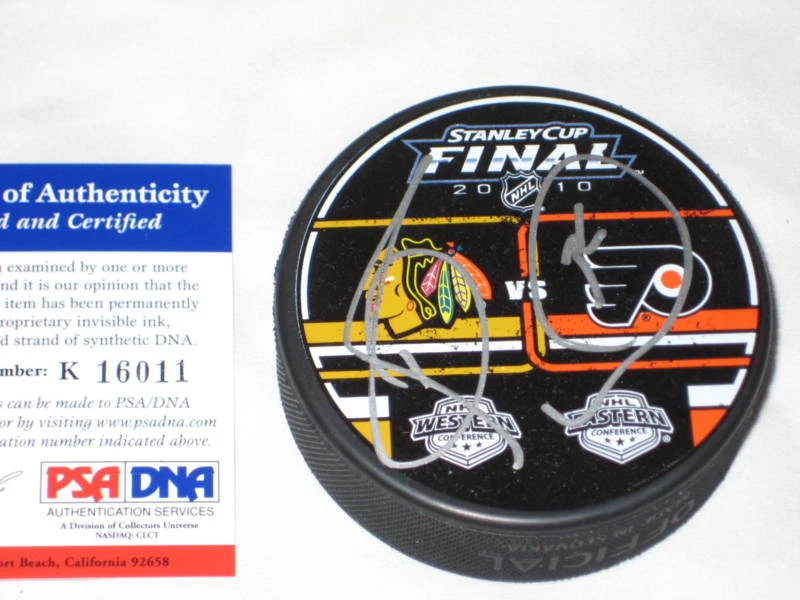 DAVE BOLLAND (Blackhawks) signed Stanley Cup Puck +PSA