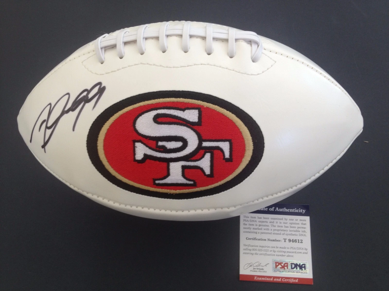 Aldon Smith 49ers Logo Football Signed Auto Ball PSA/DNA COA