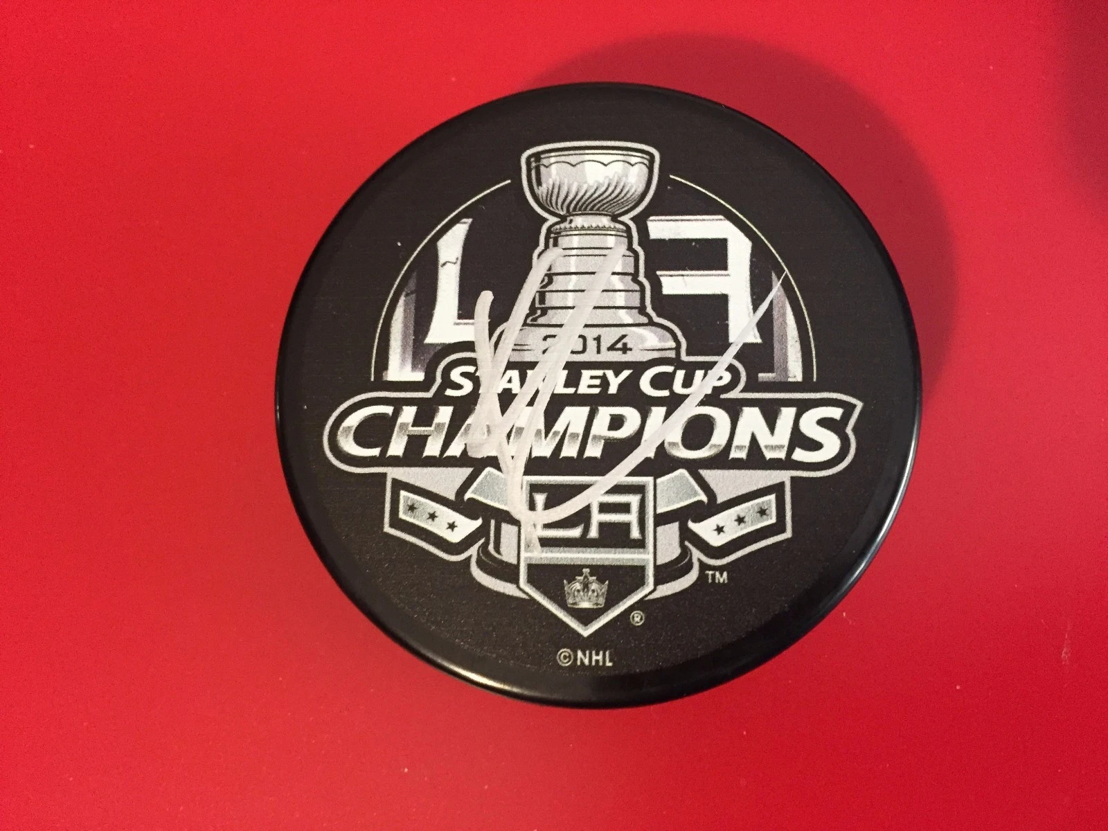 Kyle Clifford Kings 2014 Stanley Cup Champions Signed Auto Puck