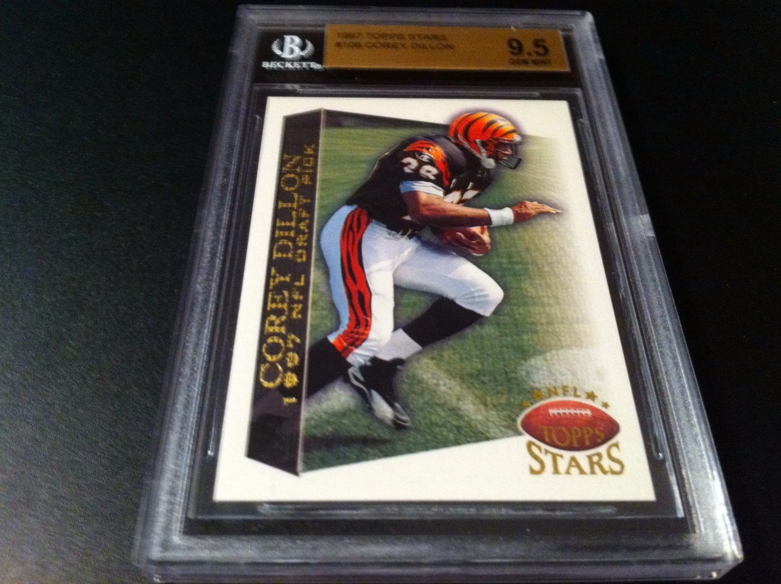 Corey Dillon Bengals Patriots 1997 Topps Stars Rookie BGS 9.5