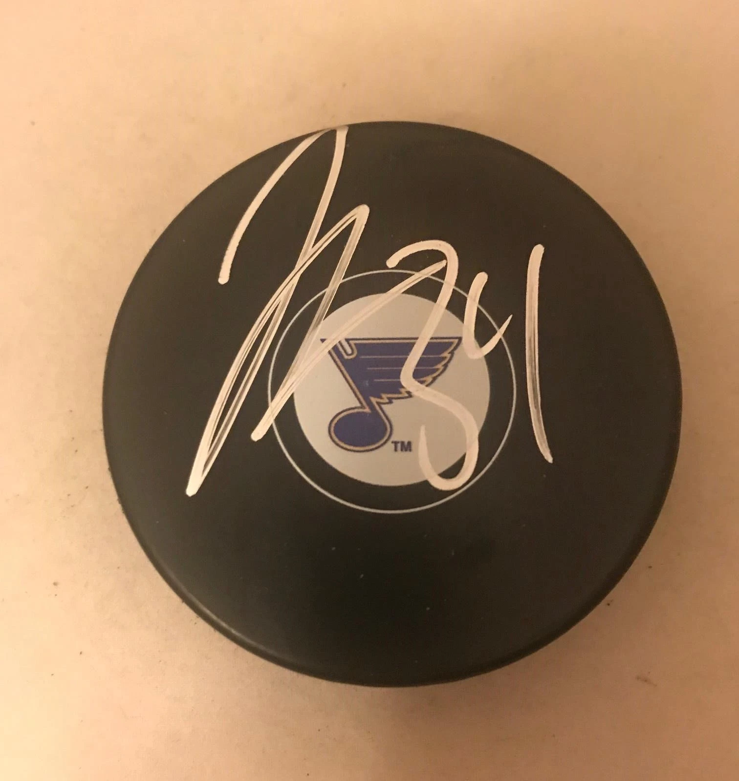 Jake Allen signed St. Louis Blues puck autographed