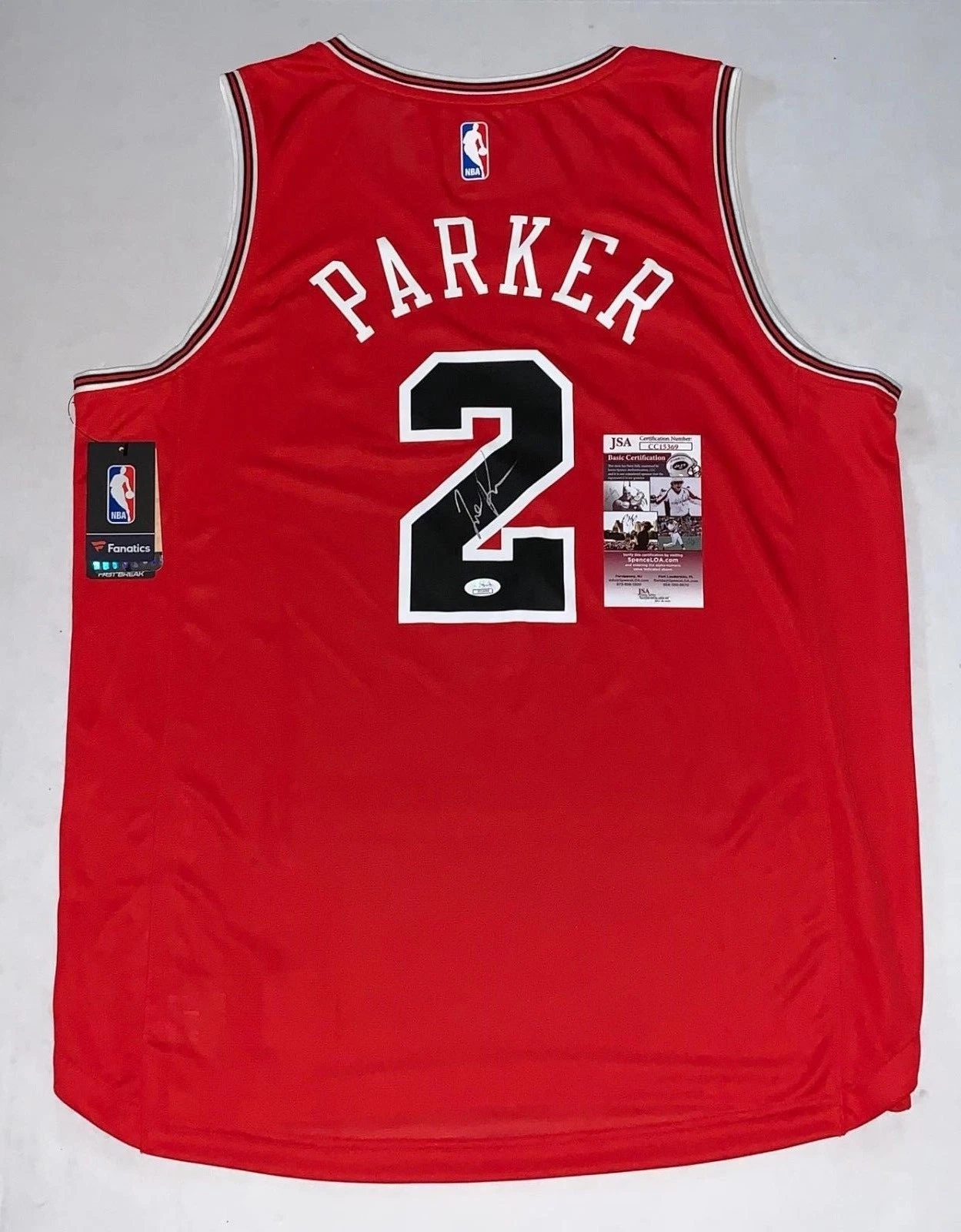Jabari Parker signed Chicago Bulls Officially Licensed Fast Break jersey JSA