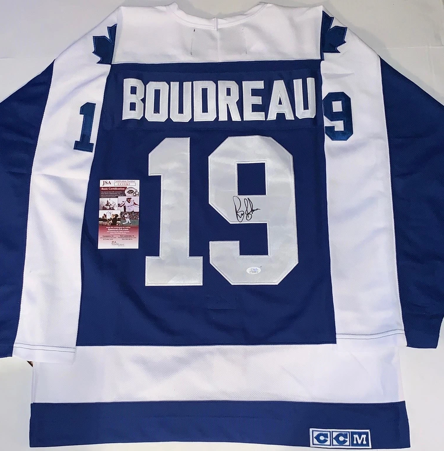 Bruce Boudreau signed Toronto Maple Leafs jersey autographed Gabby JSA