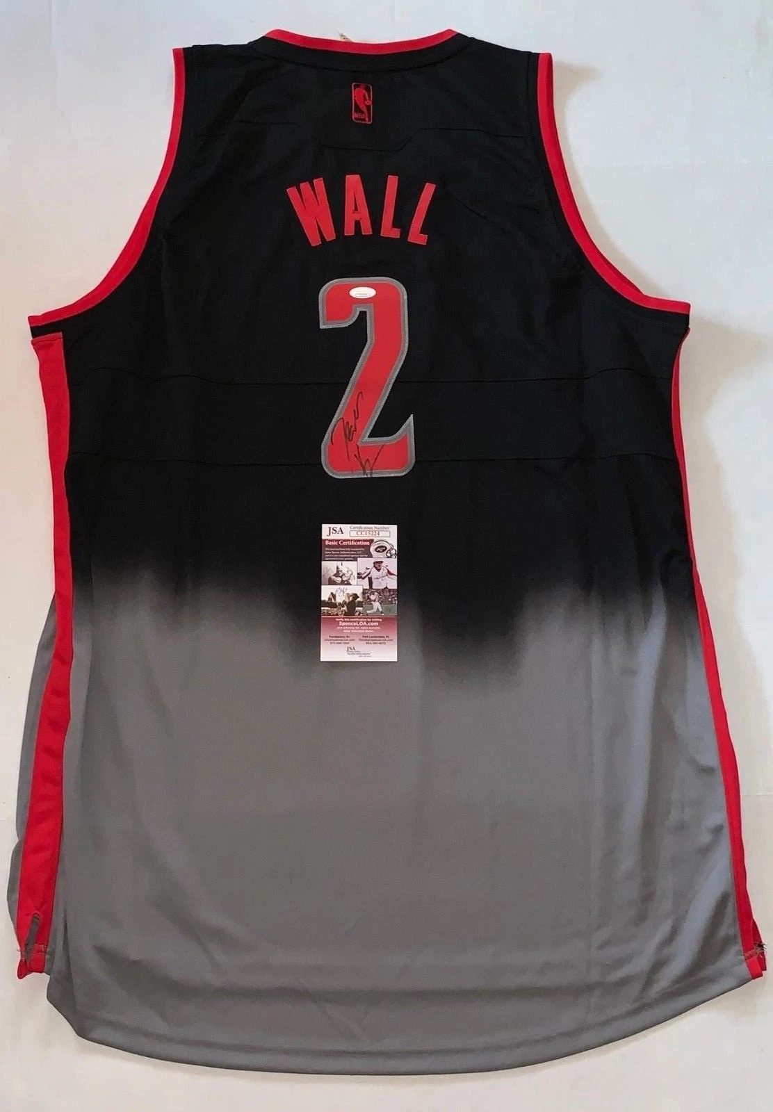John Wall signed Washington Wizards Limited Edition Swingman Fadeaway jersey JSA