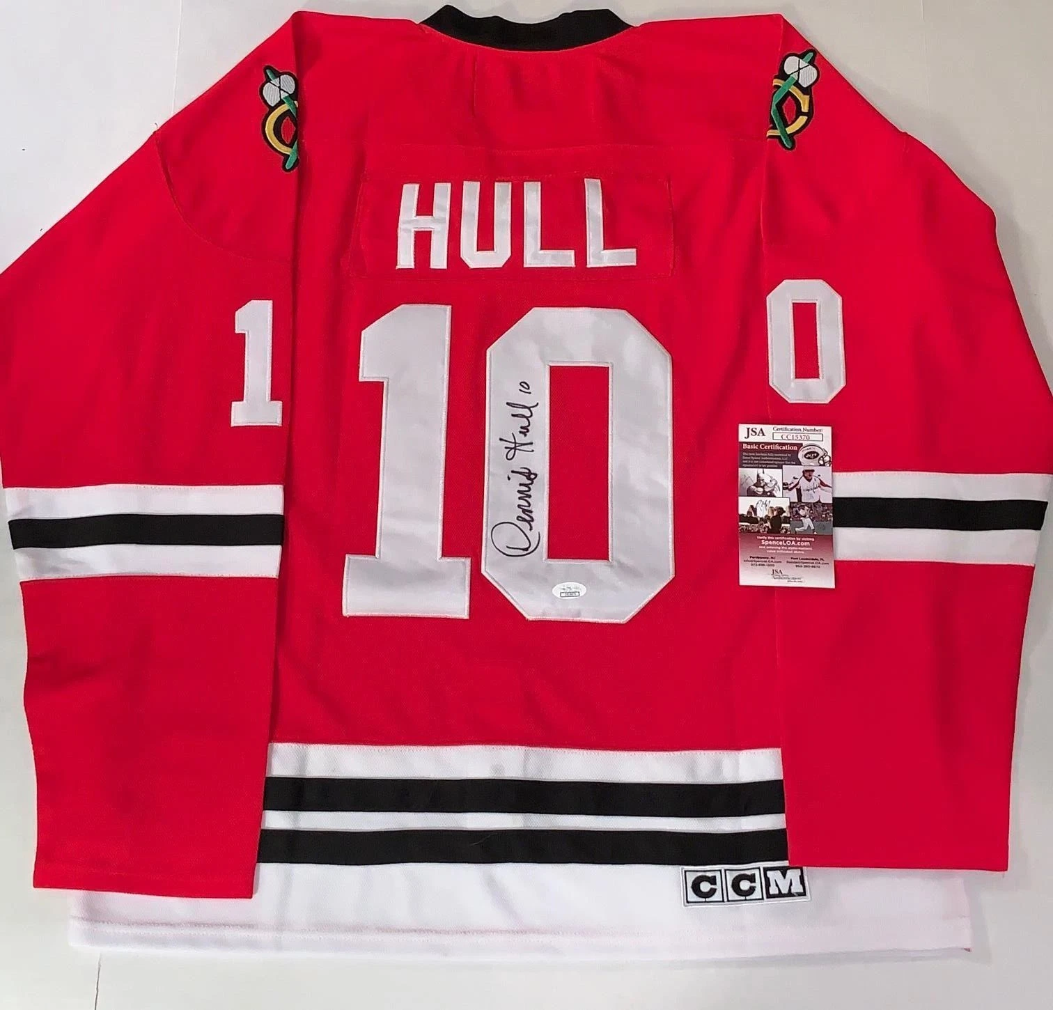 Dennis Hull signed Chicago Blackhawks jersey autographed Hawks JSA
