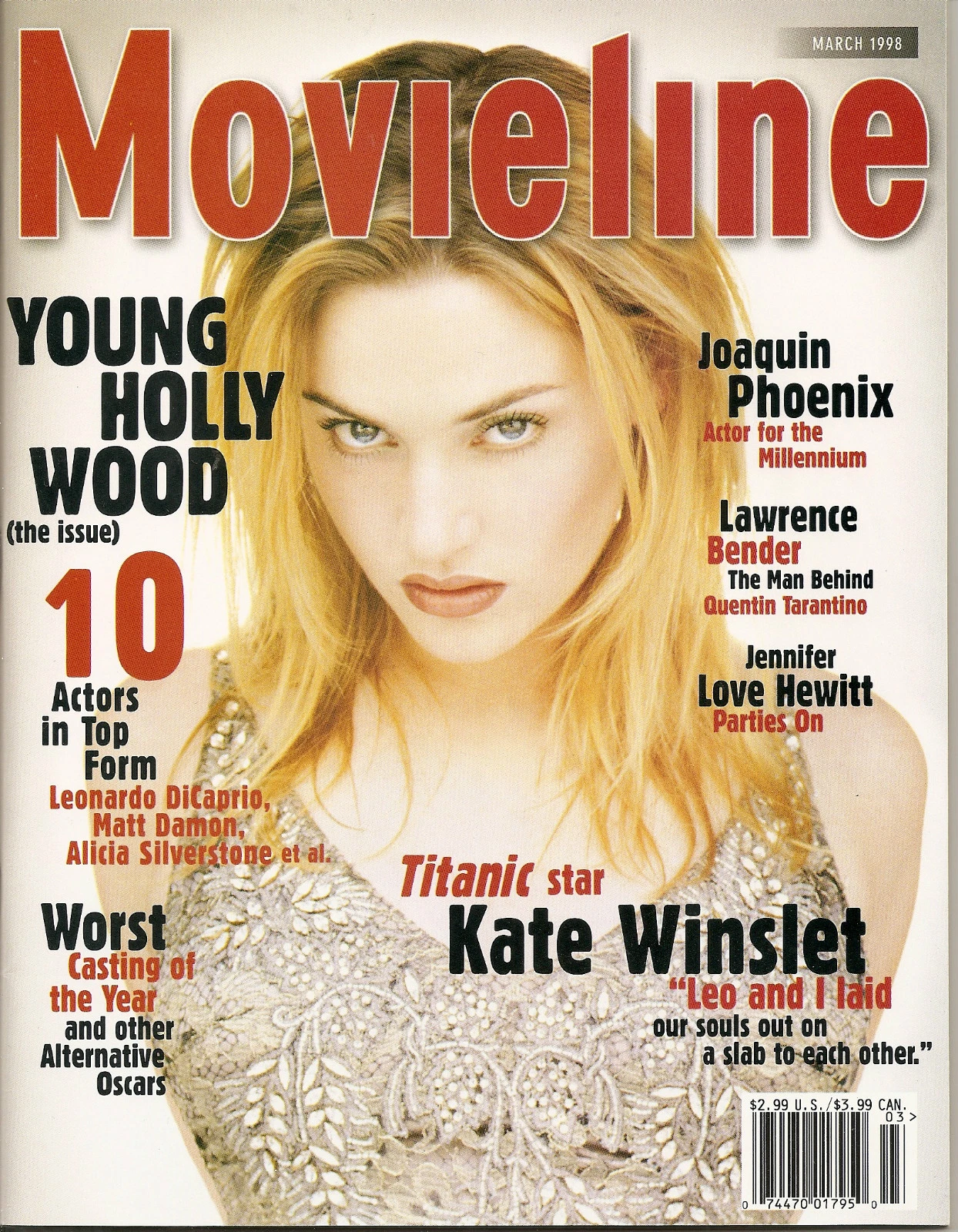 Kate Winslet Titanic 1998 Movieline Magazine Mag Newstand Edition Mint Condition