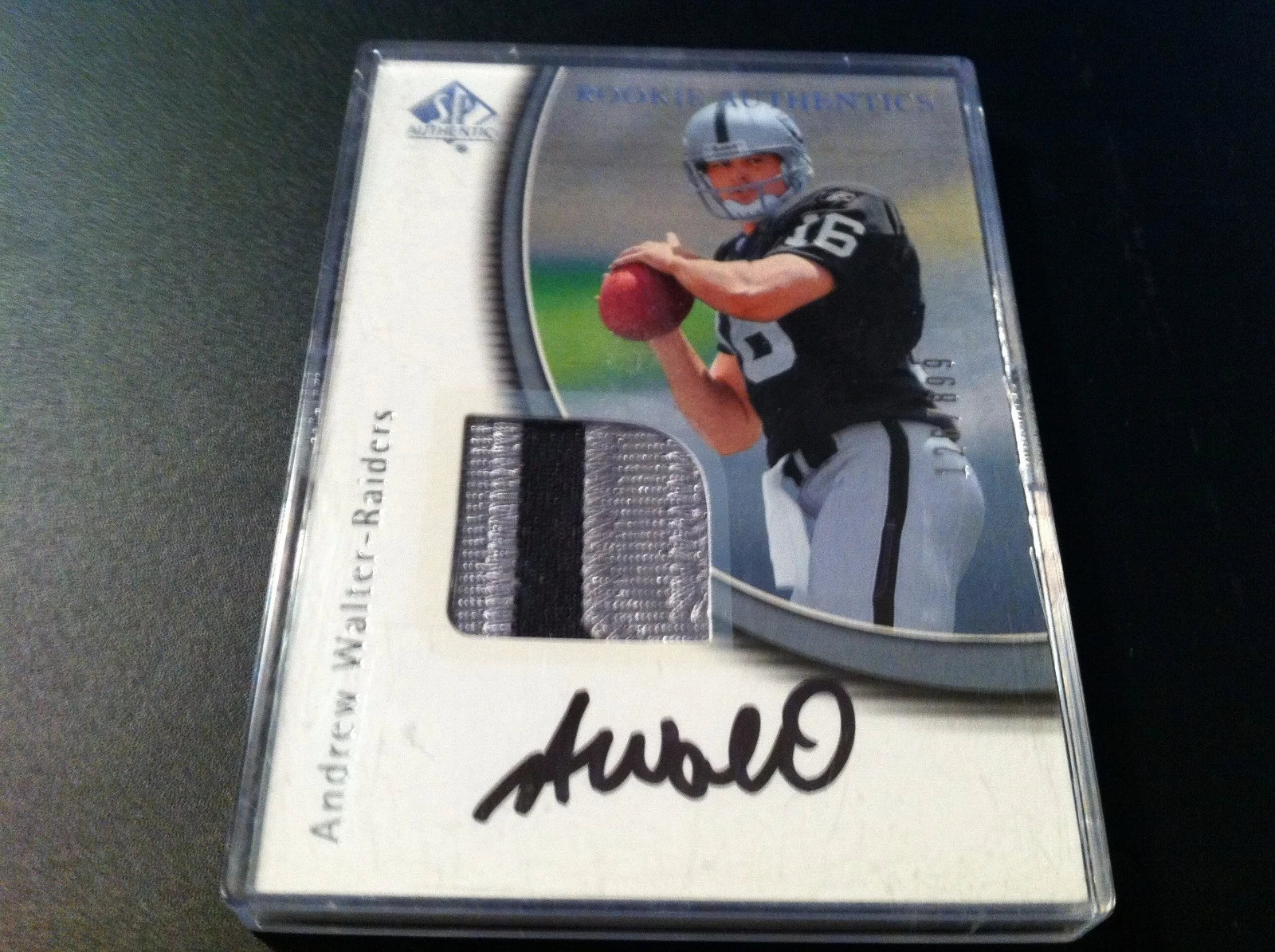 Andrew Walter 2005 SP Authentic Rookie 2-CLR Patch Jersey Auto /899