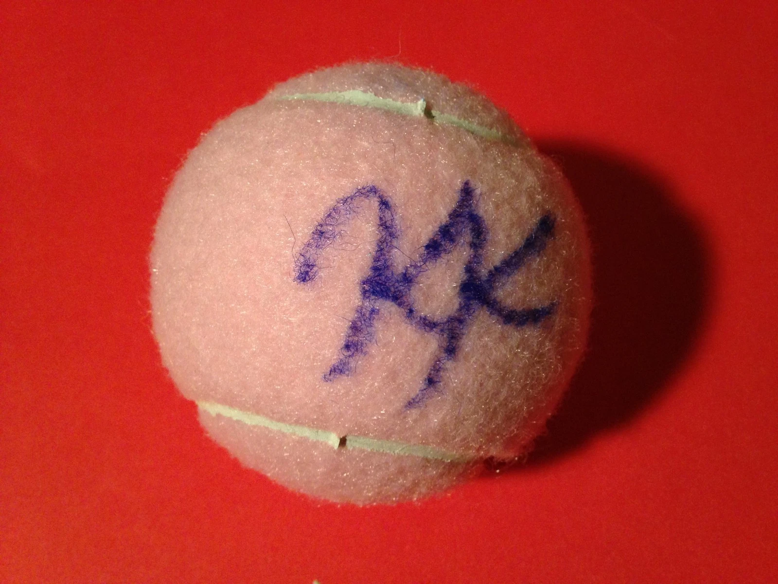 Karin Knapp Pink Wilson Hope Cancer Research Tennis Ball Signed Auto