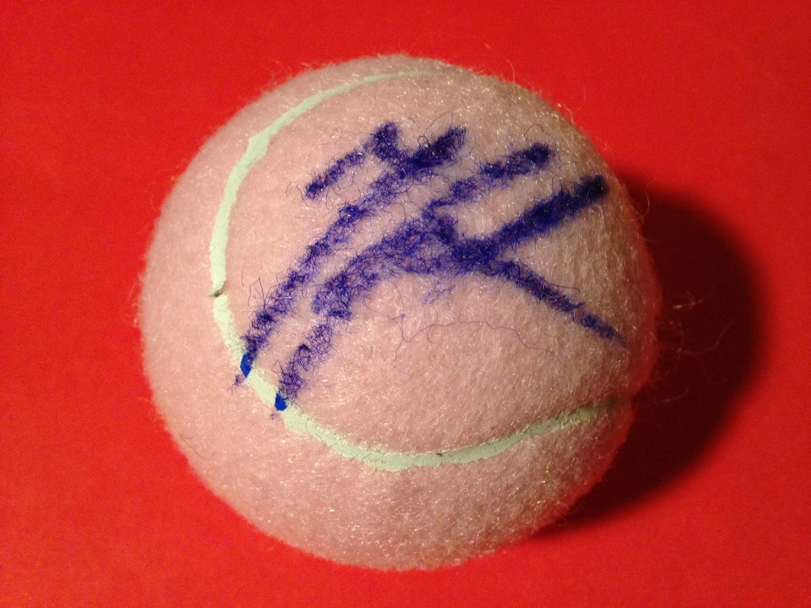 Kateryna Kozlova Pink Wilson Hope Cancer Research Tennis Ball Signed Auto