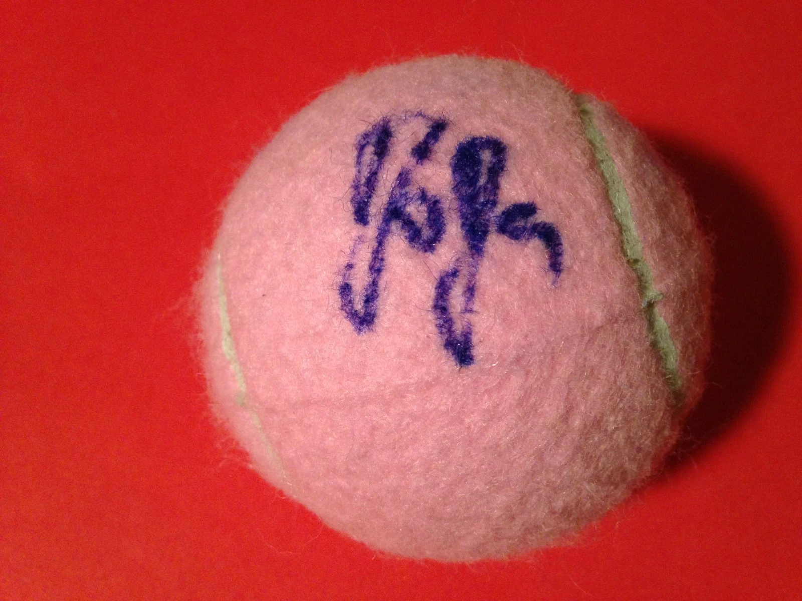 Jovana Jaksic Pink Wilson Hope Cancer Research Tennis Ball Signed Auto