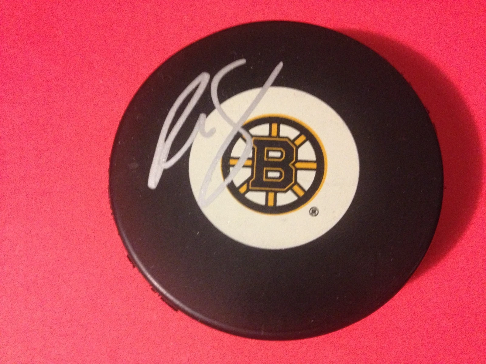 Reilly Smith Boston Bruins Signed Auto Puck