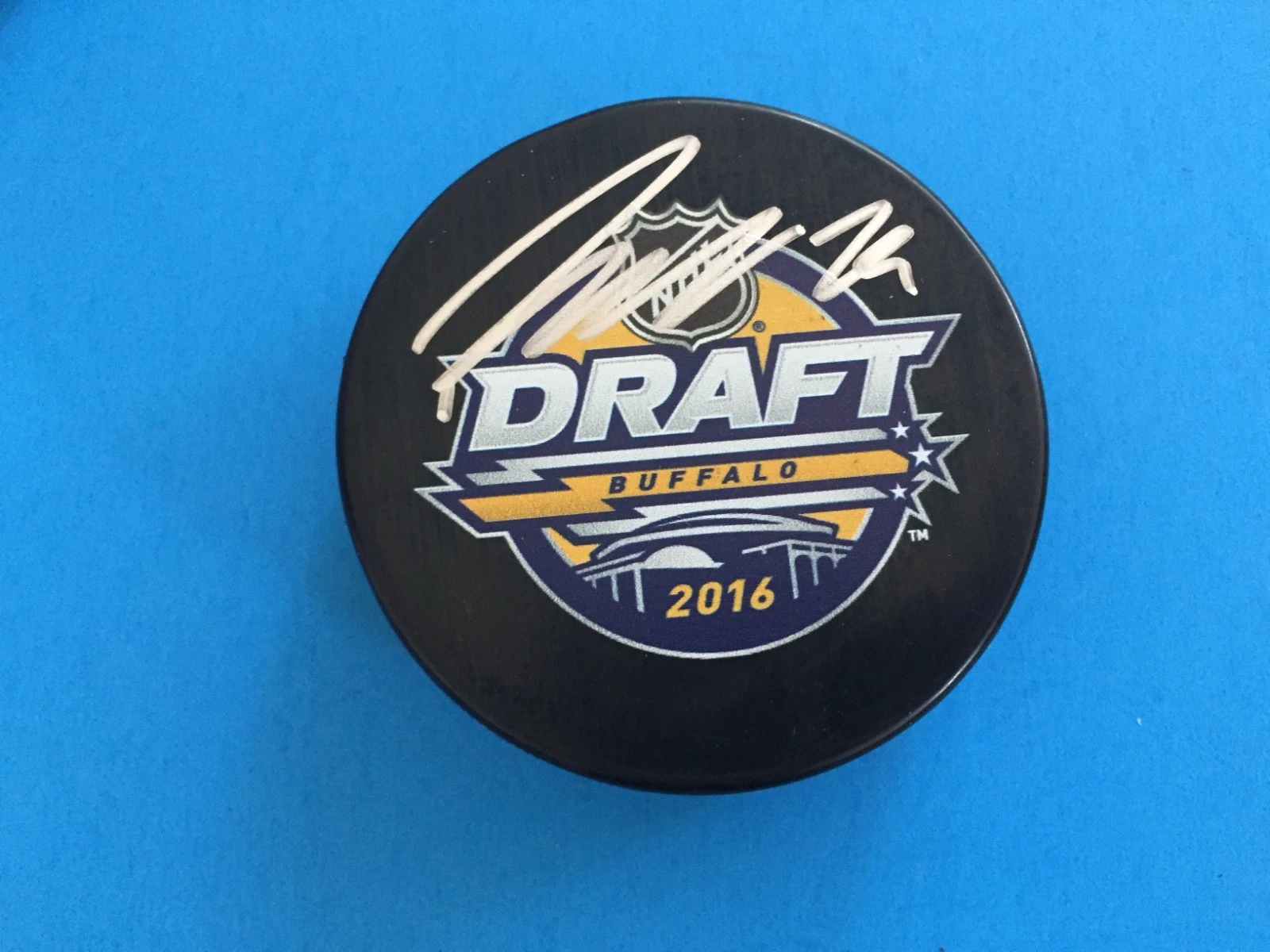 Patrik Laine 2016 DRAFT Jets Signed Auto Puck Holder