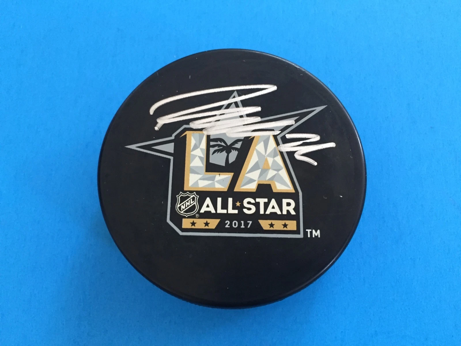 Patrik Laine Jets 2017 ALL-STAR Signed Auto Puck Holder