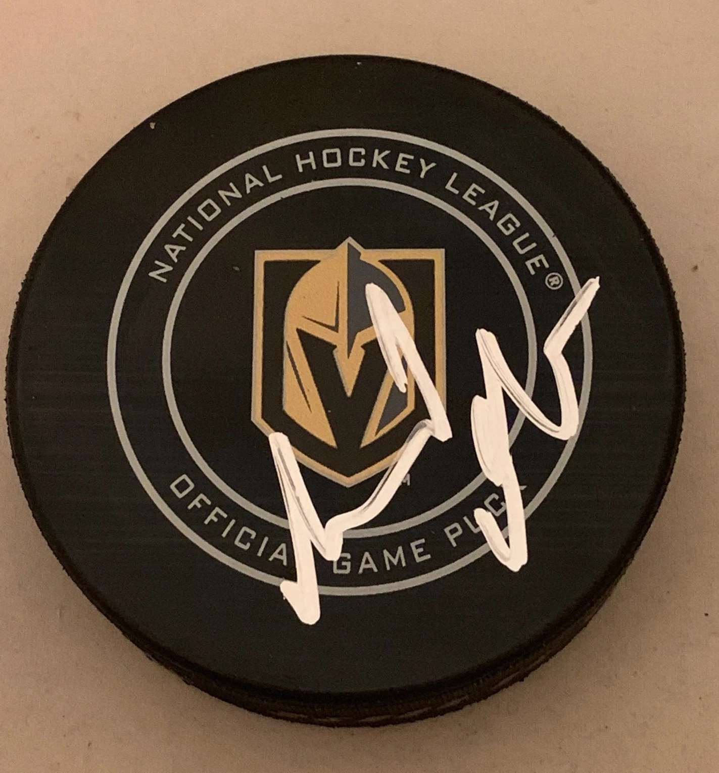 Gerard Gallant signed Las Vegas Golden Knights Official Game Puck autographed