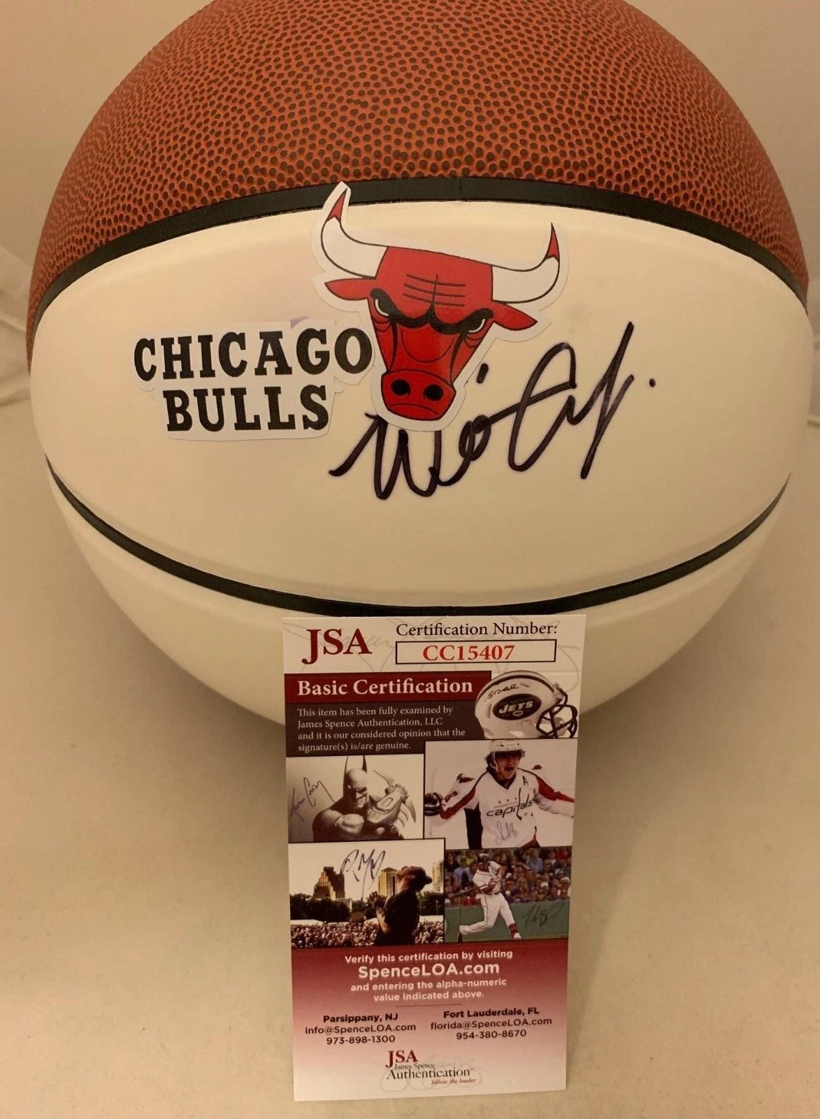 Wendell Carter Jr. signed Chicago Bulls F/S Full Size Logo Basketball Ball JSA