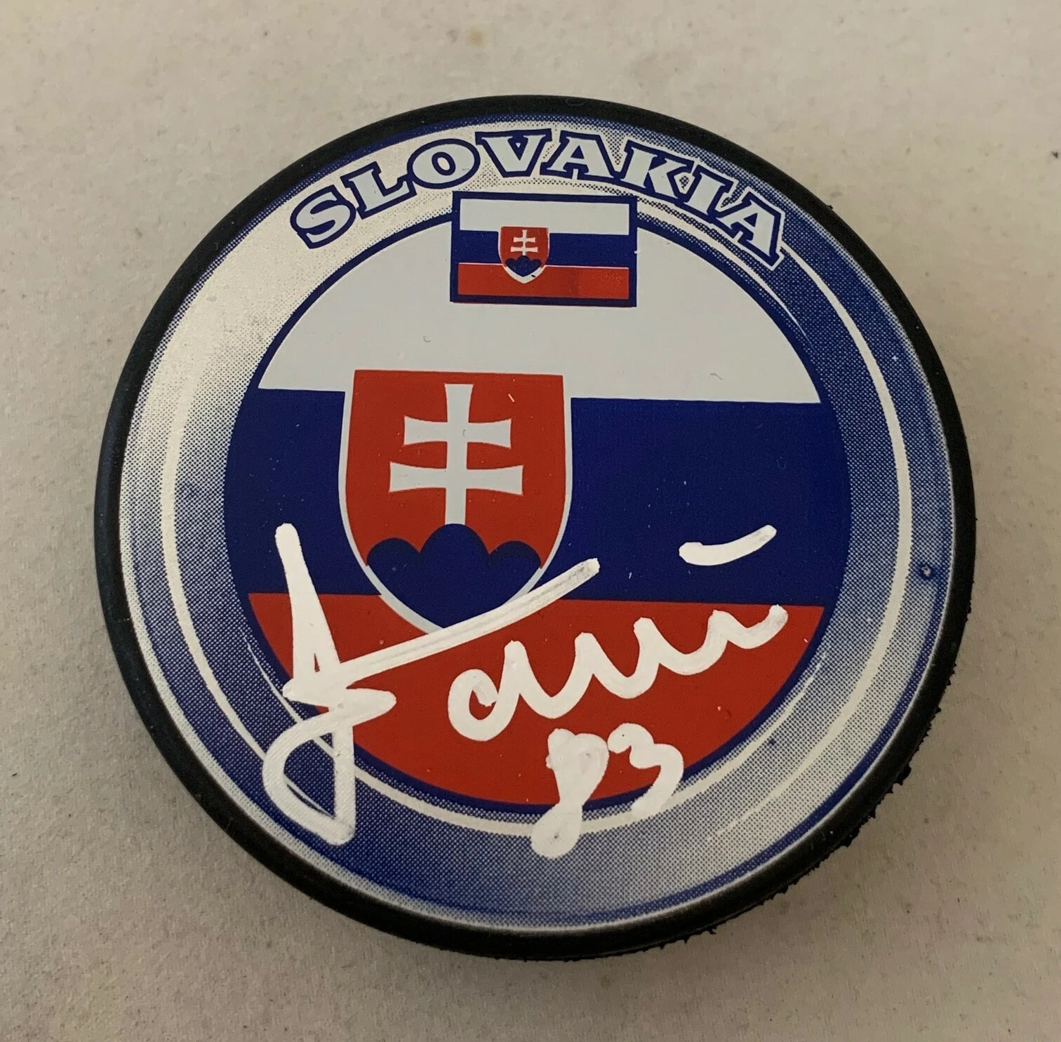 Christian Jaros Ottawa Senators signed Slovakia Puck autographed