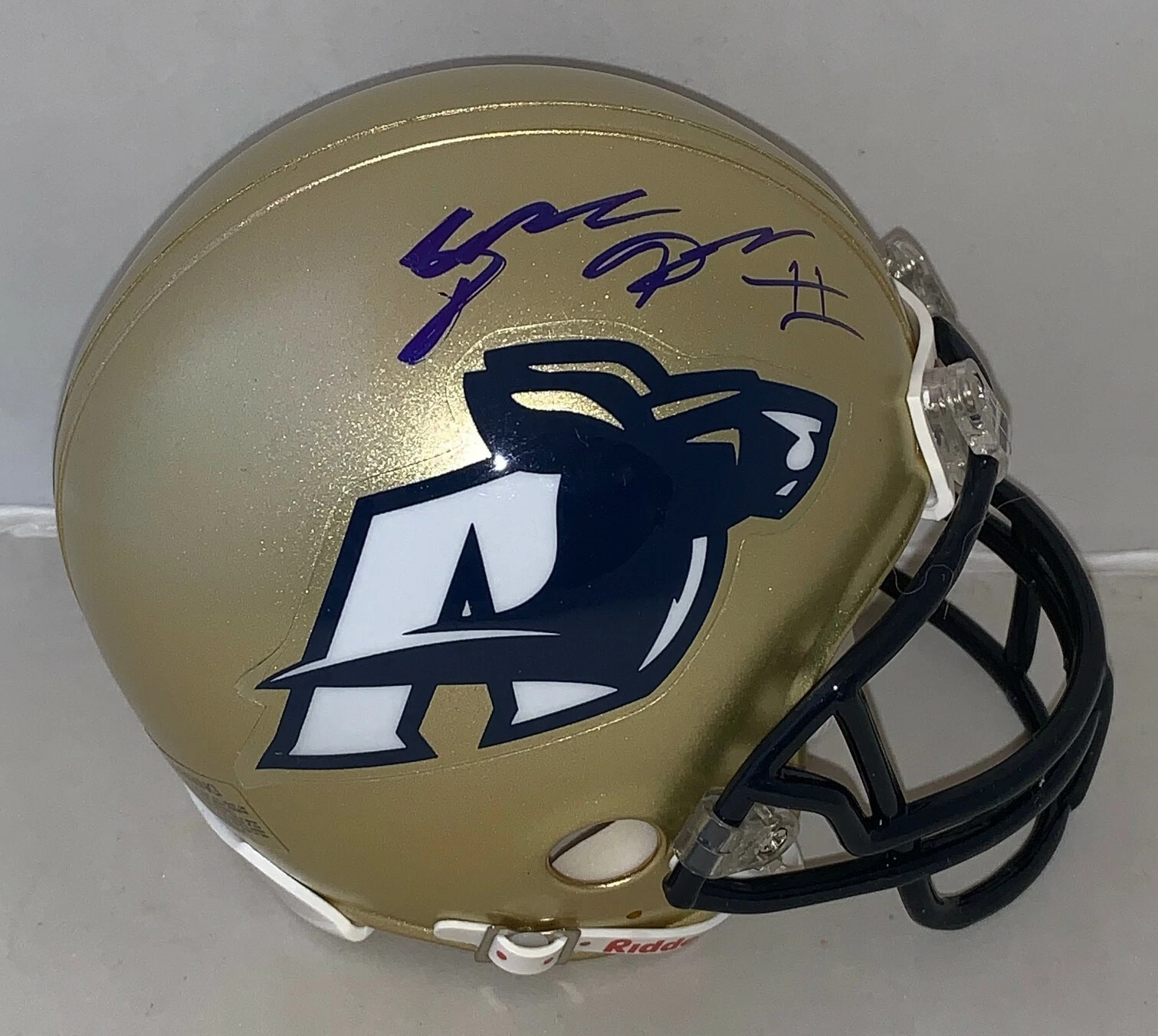 Jamal Davis signed Akron Zips mini helmet autographed
