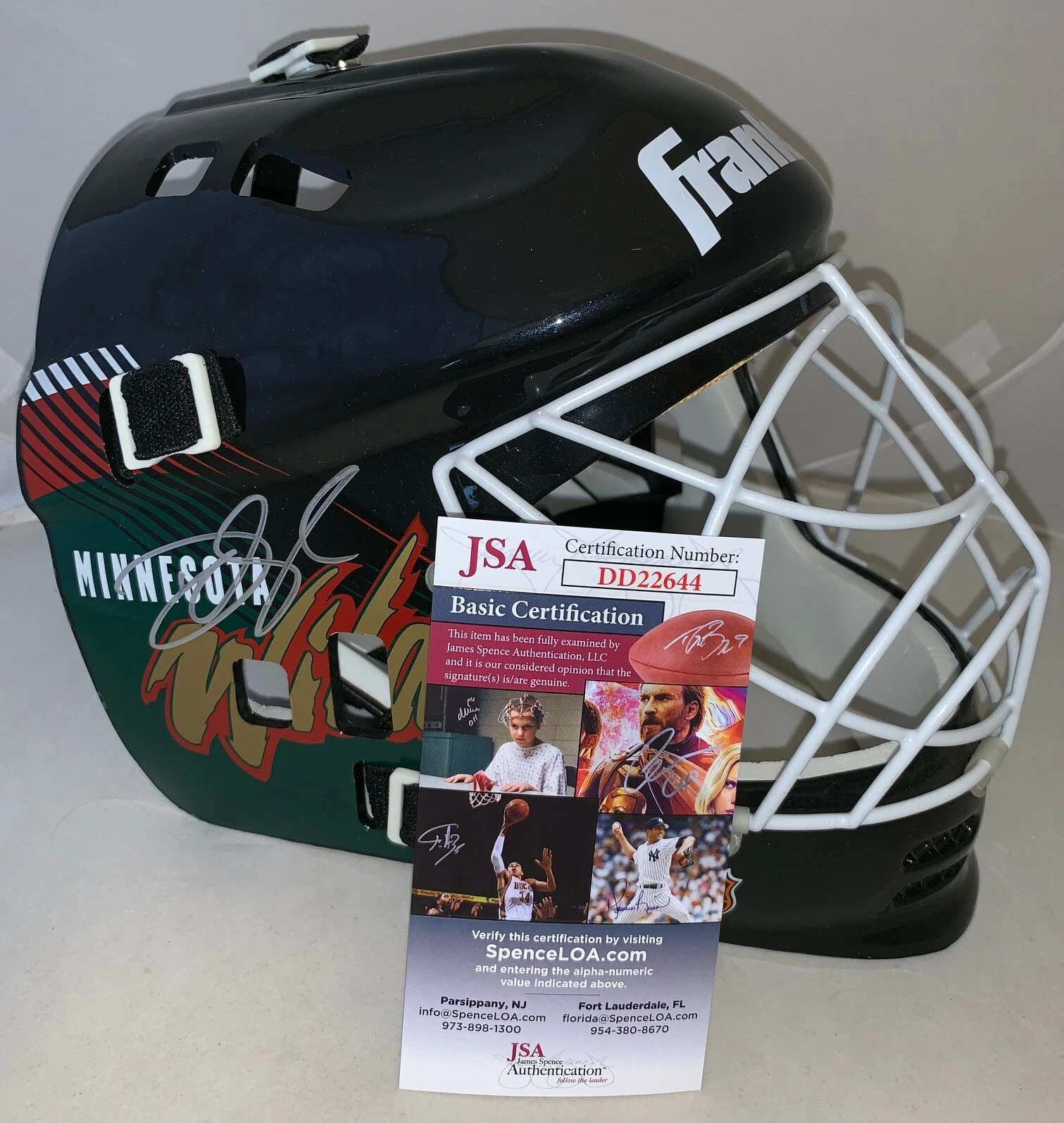 Devan Dubnyk signed Minnesota Wild Replica F/S Full Size Goalie Mask JSA