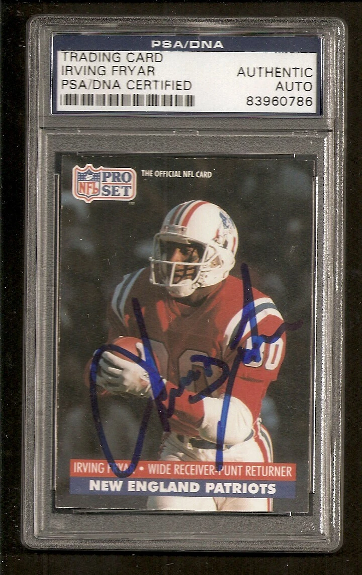 Irving Fryar Patriots 1991 Pro Set Signed Auto PSA/DNA ENCAPSULATED