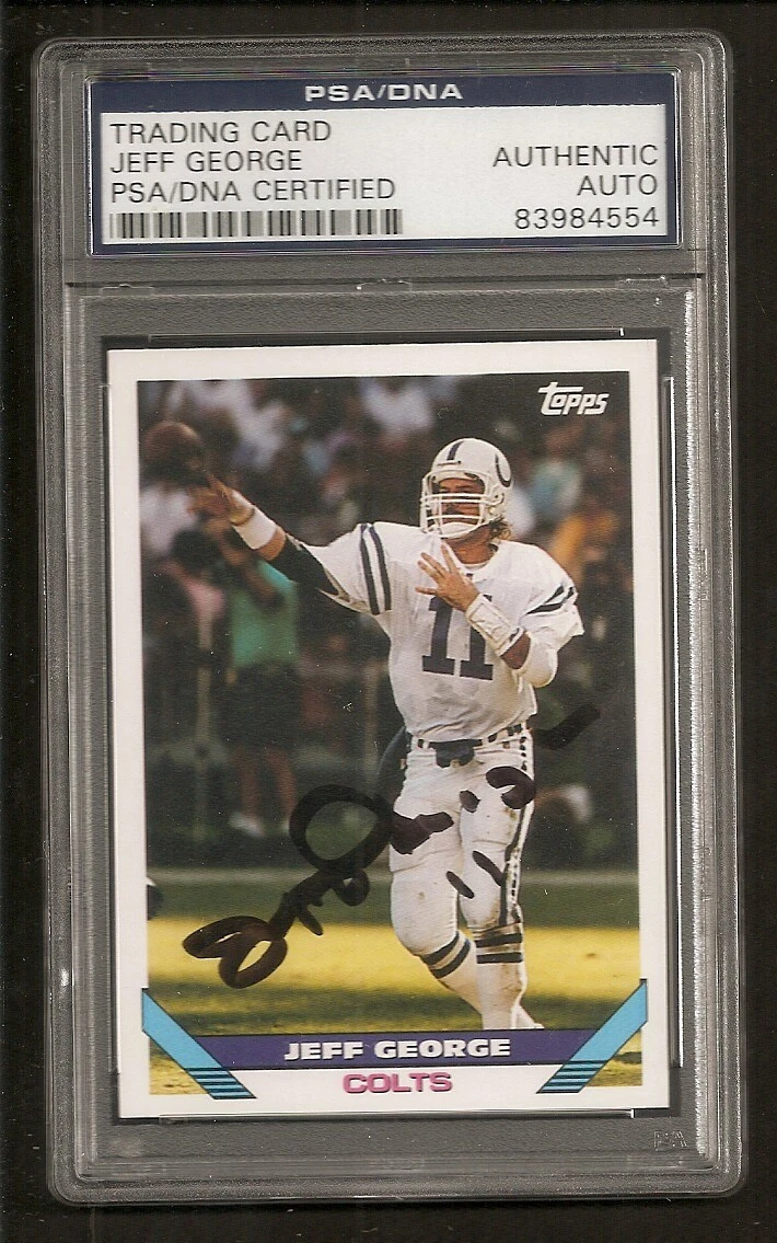 Jeff George Colts 1993 Topps Signed Auto PSA/DNA ENCAPSULATED