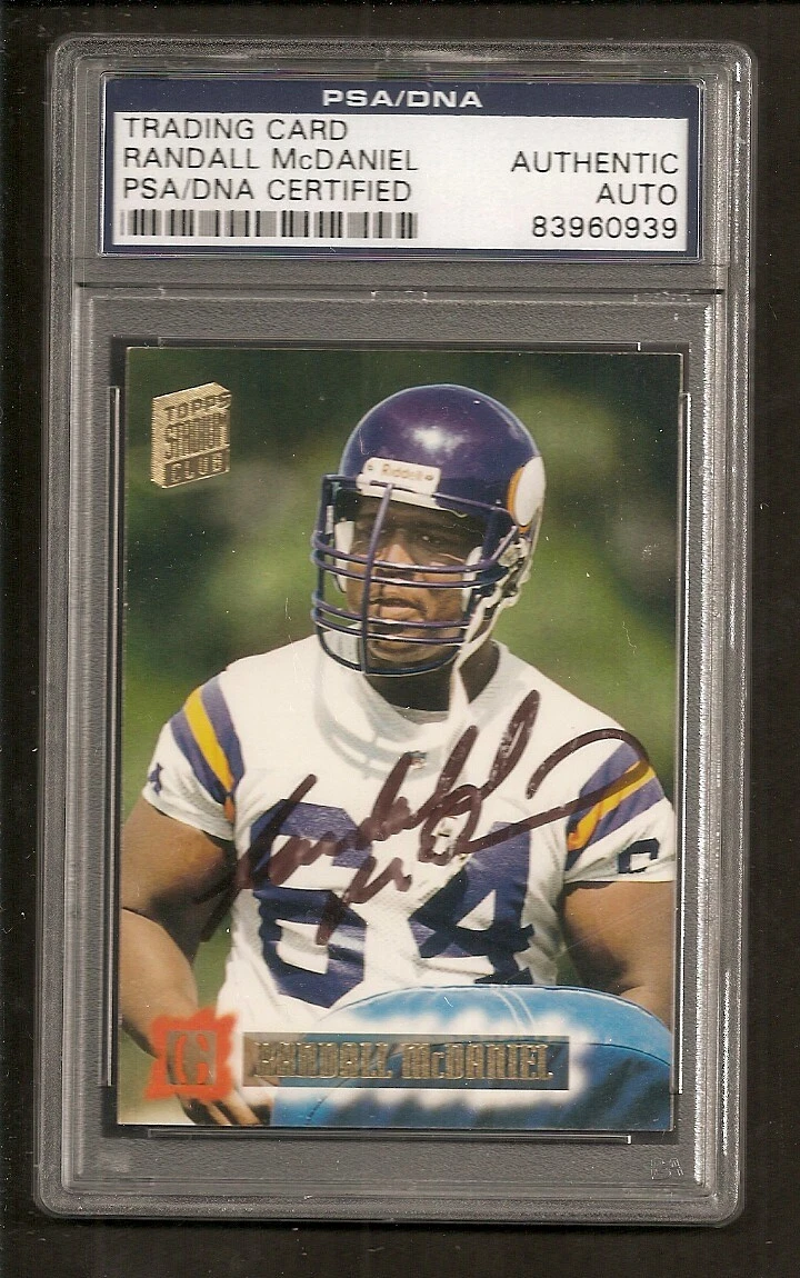 Randall McDaniel Vikings HOF 1994 Stadium Club Signed Auto PSA/DNA ENCAPSULATED