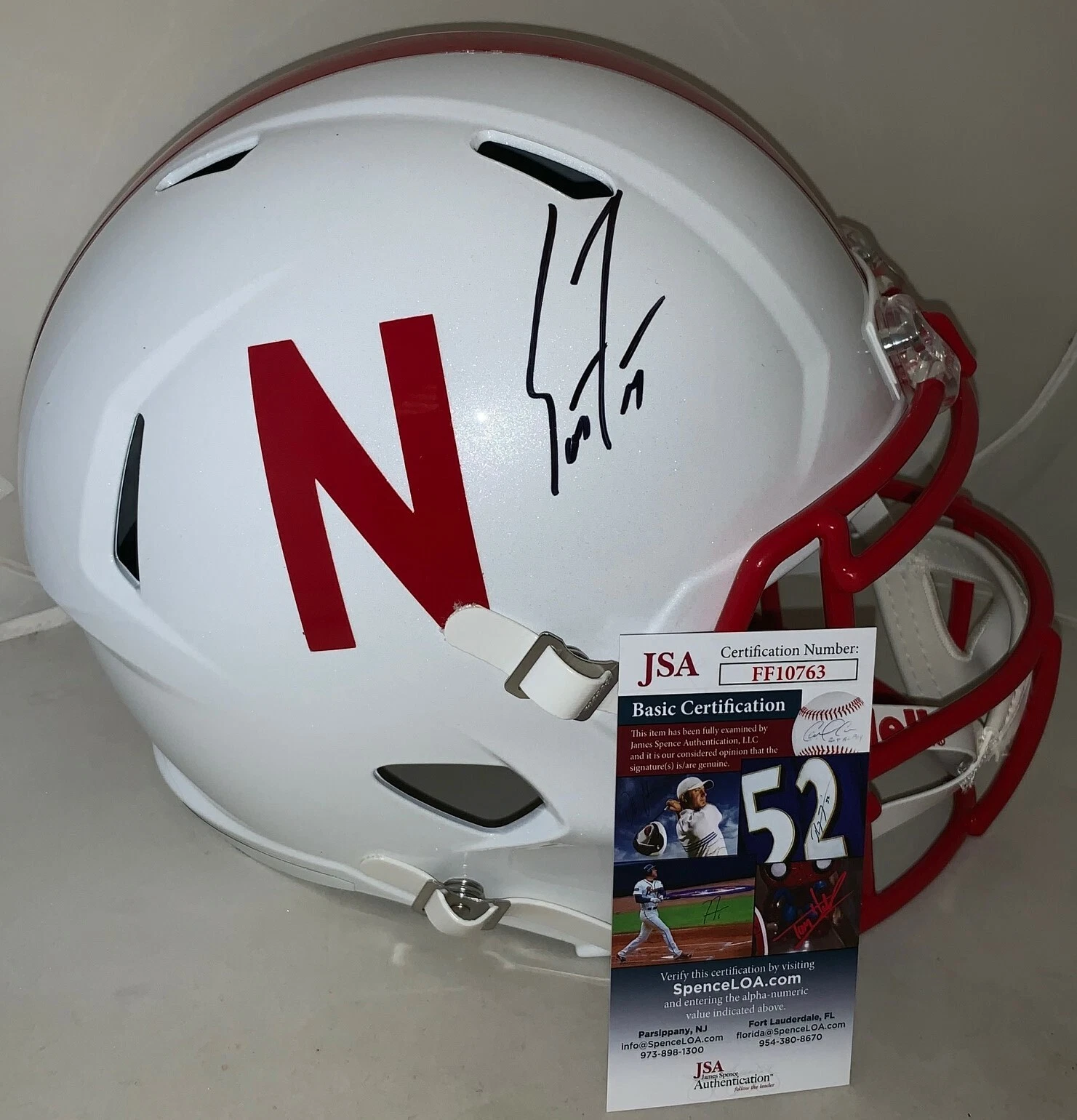 Scott Frost signed Nebraska Cornhuskers F/S Speed helmet autographed JSA
