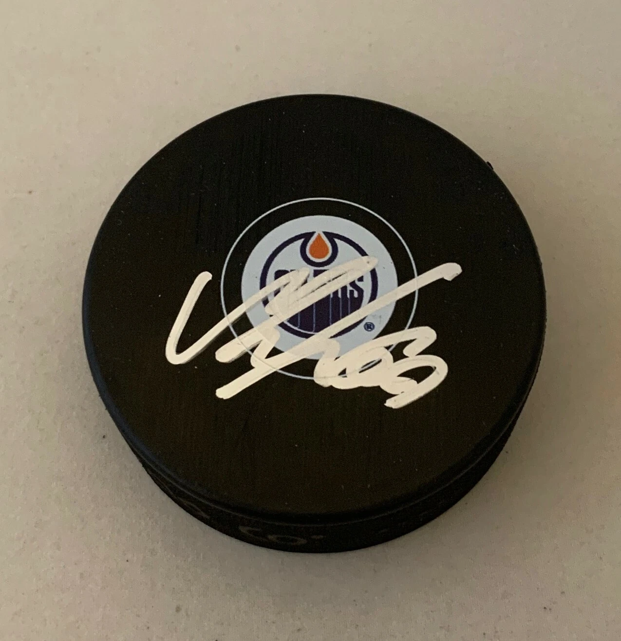 Markus Granlund signed Edmonton Oilers Puck autographed