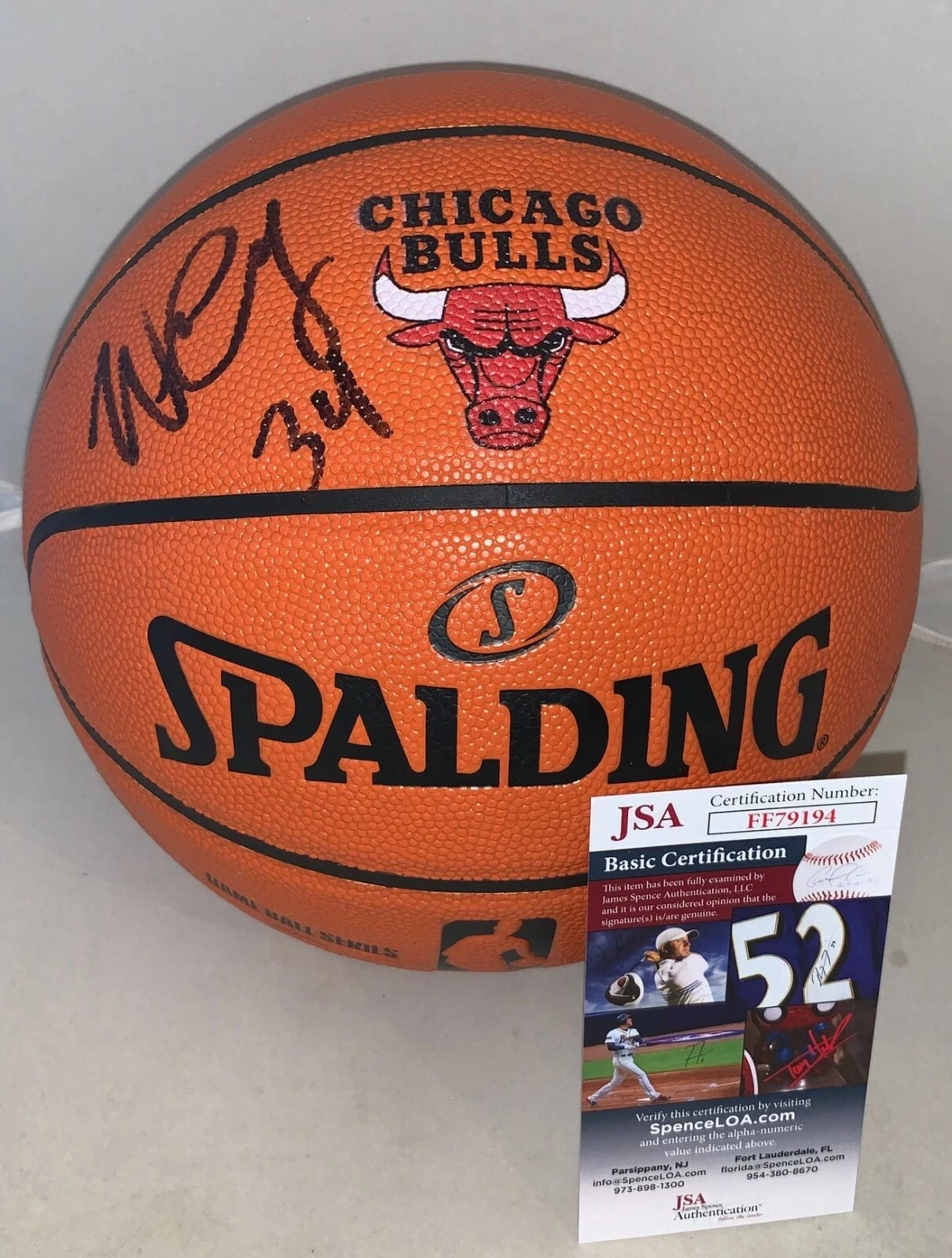 Wendell Carter Jr NBA Replica Game Ball signed Chicago Bulls Logo Basketball JSA