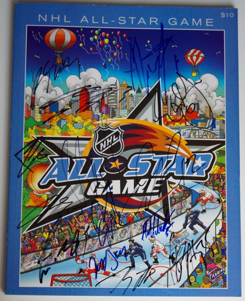 JSA CERTIFIED SIGNED 2008 NHL ALL STAR PROGRAM 14 SIGNATURES