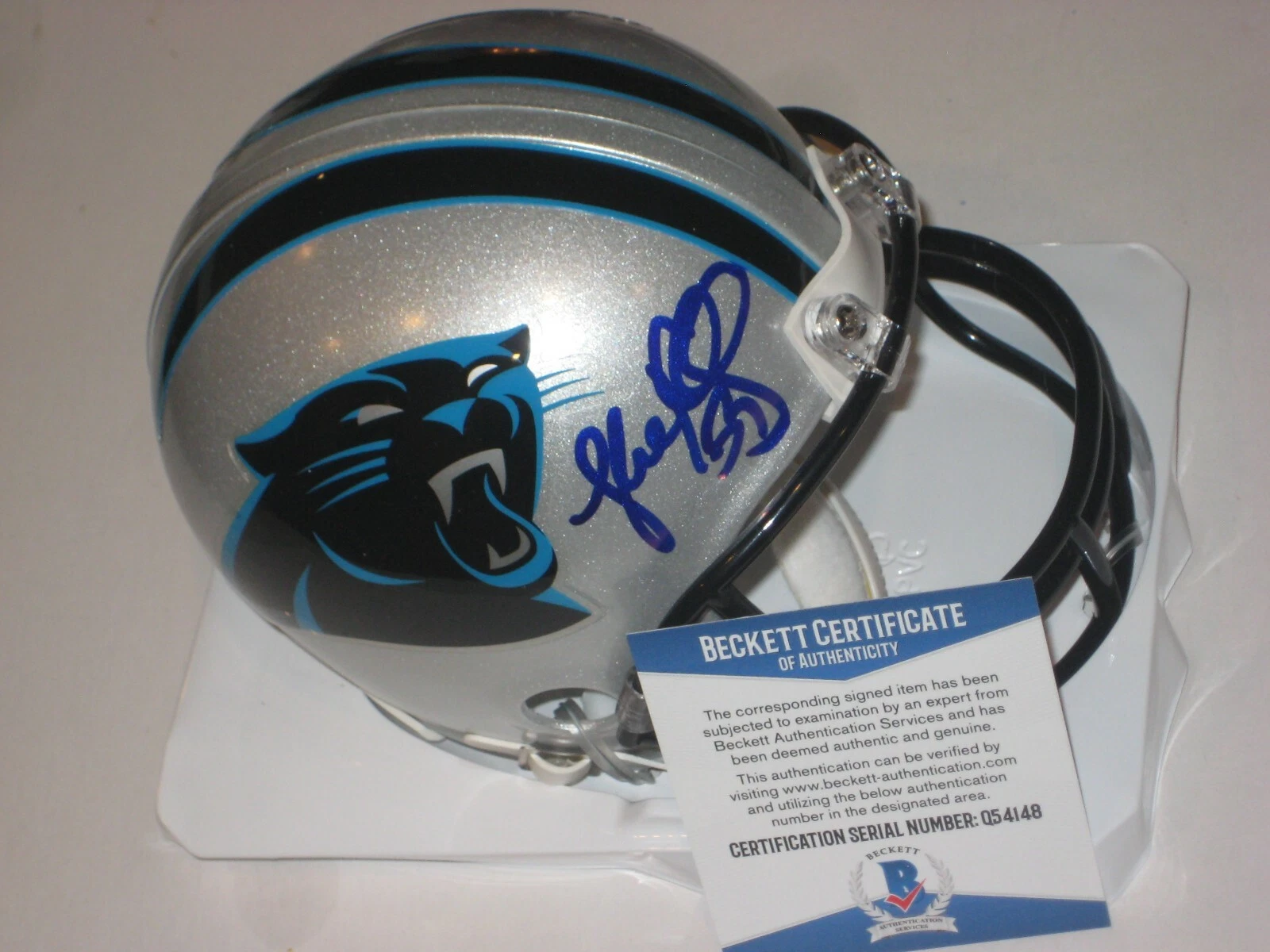 LUKE KUECHLY Signed Carolina PANTHERS Mini-helmet w/ Beckett COA