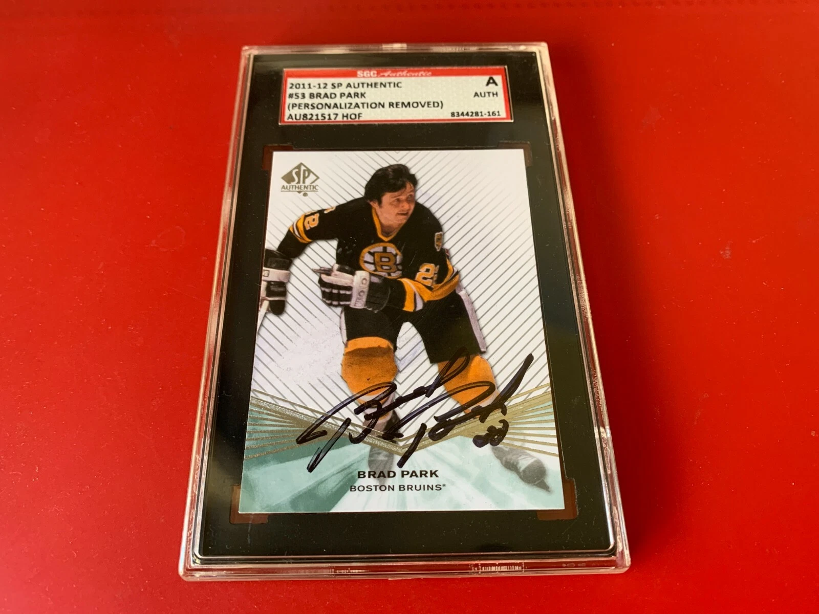 Brad Park Bruins HOF 2011-12 UD SP Authentic Card Signed Auto SGC Certified