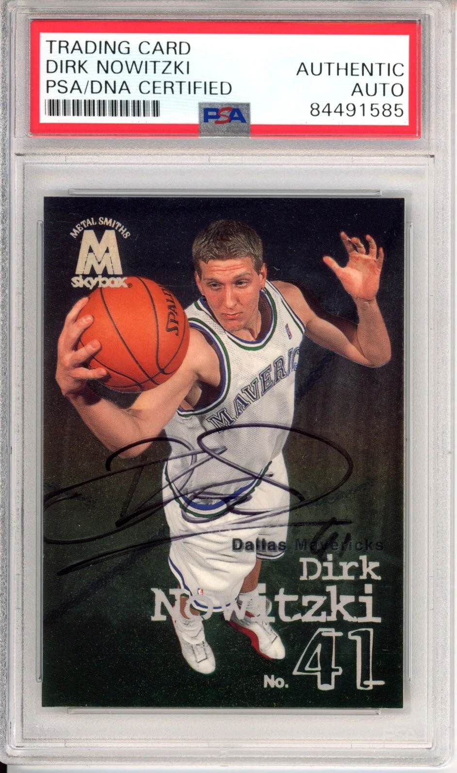 1998 Skybox Molten Metal Dirk Nowitzki Rookie RC Signed PSA DNA AUTOGRAPH HOF