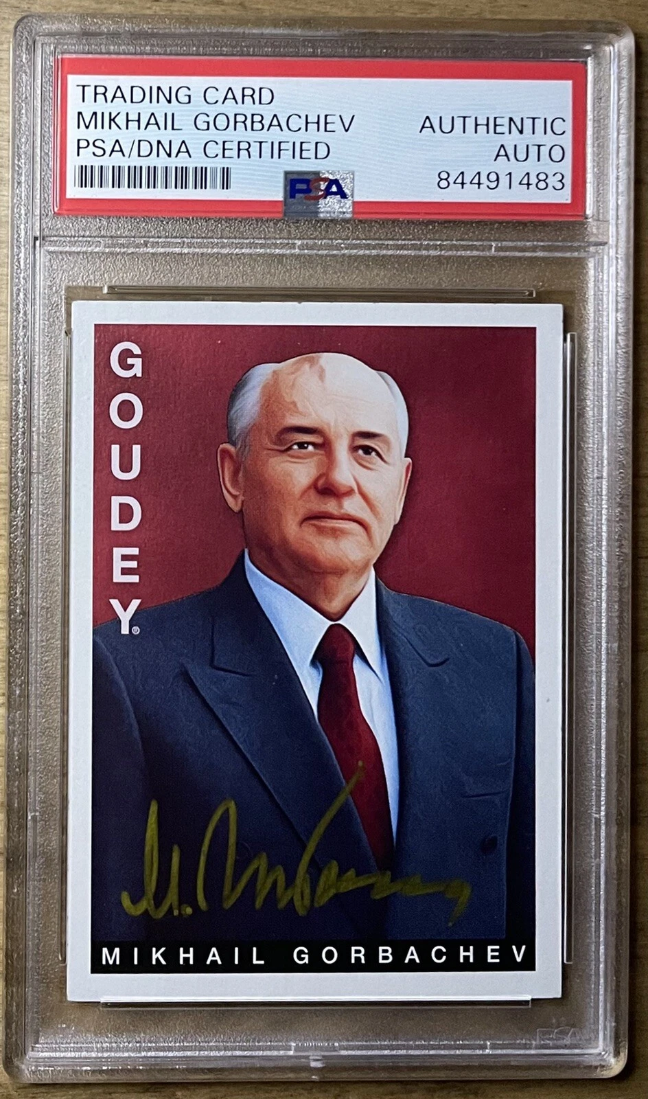 2015 UD GOODWIN MIKHAIL GORBACHEV SIGNED CARD PSA DNA AUTOGRAPH PRESIDENT USSR