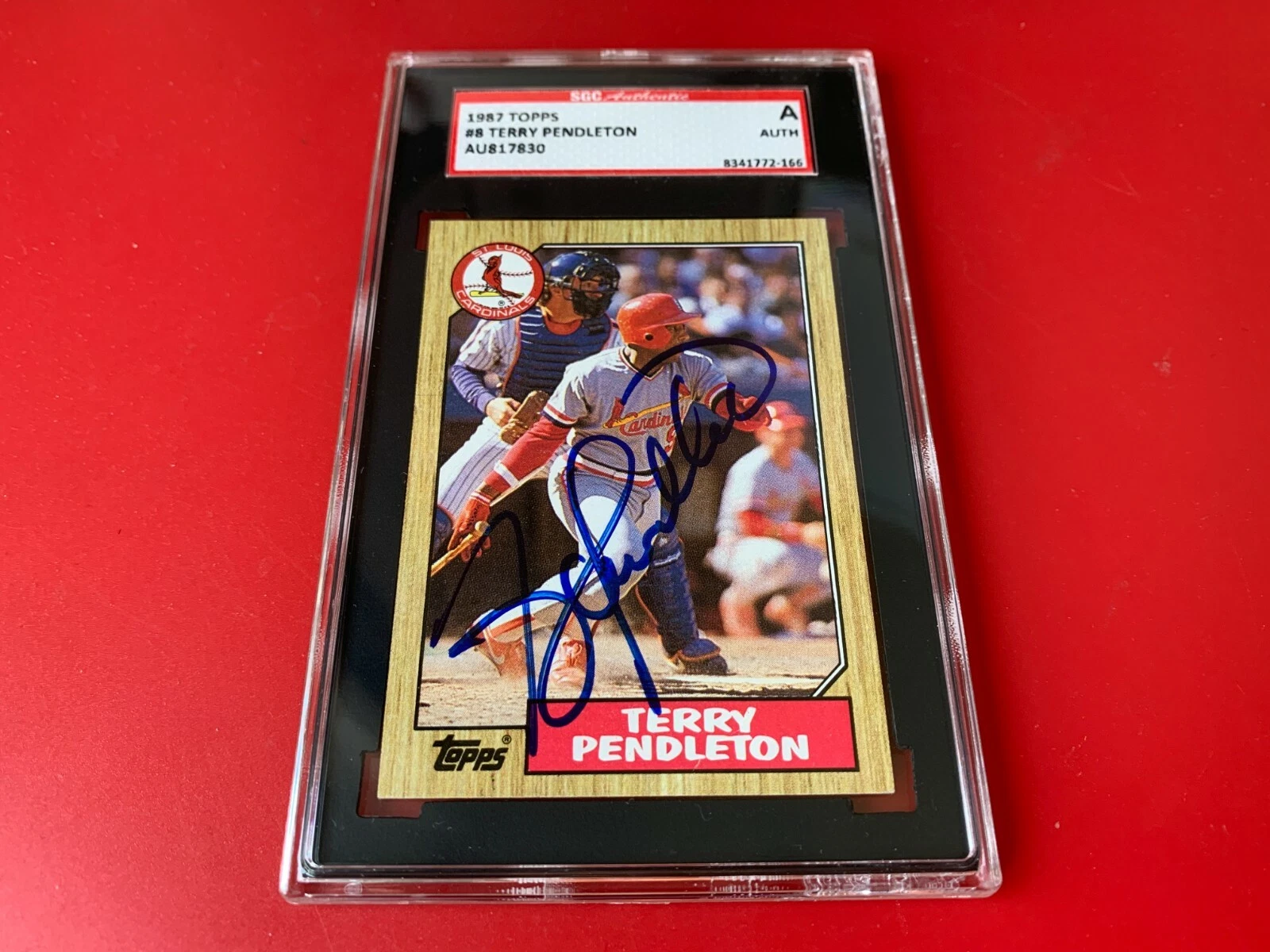 Terry Pendleton Cardinals 1987 Topps Card Signed SGC Certified ENCAPSULATED