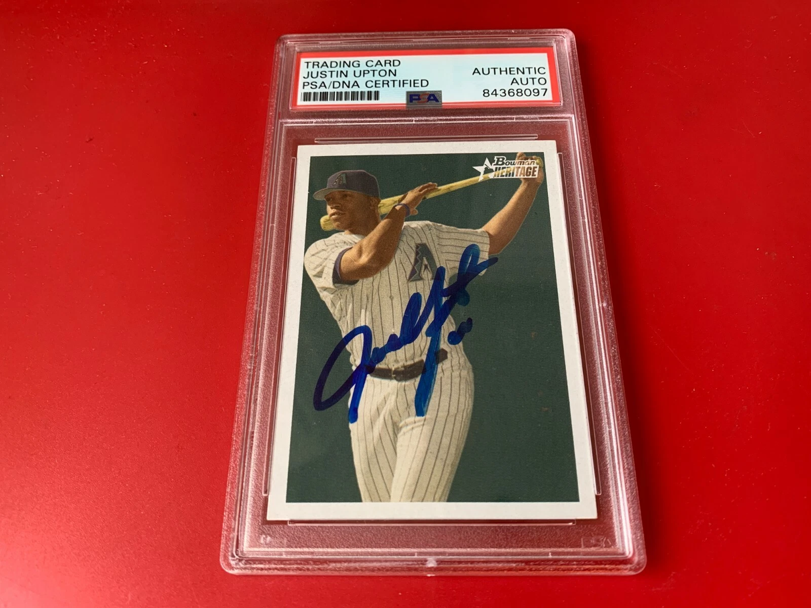 Justin Upton 2006 Bowman Heritage Rookie Card Signed Auto PSA/DNA Slabbed