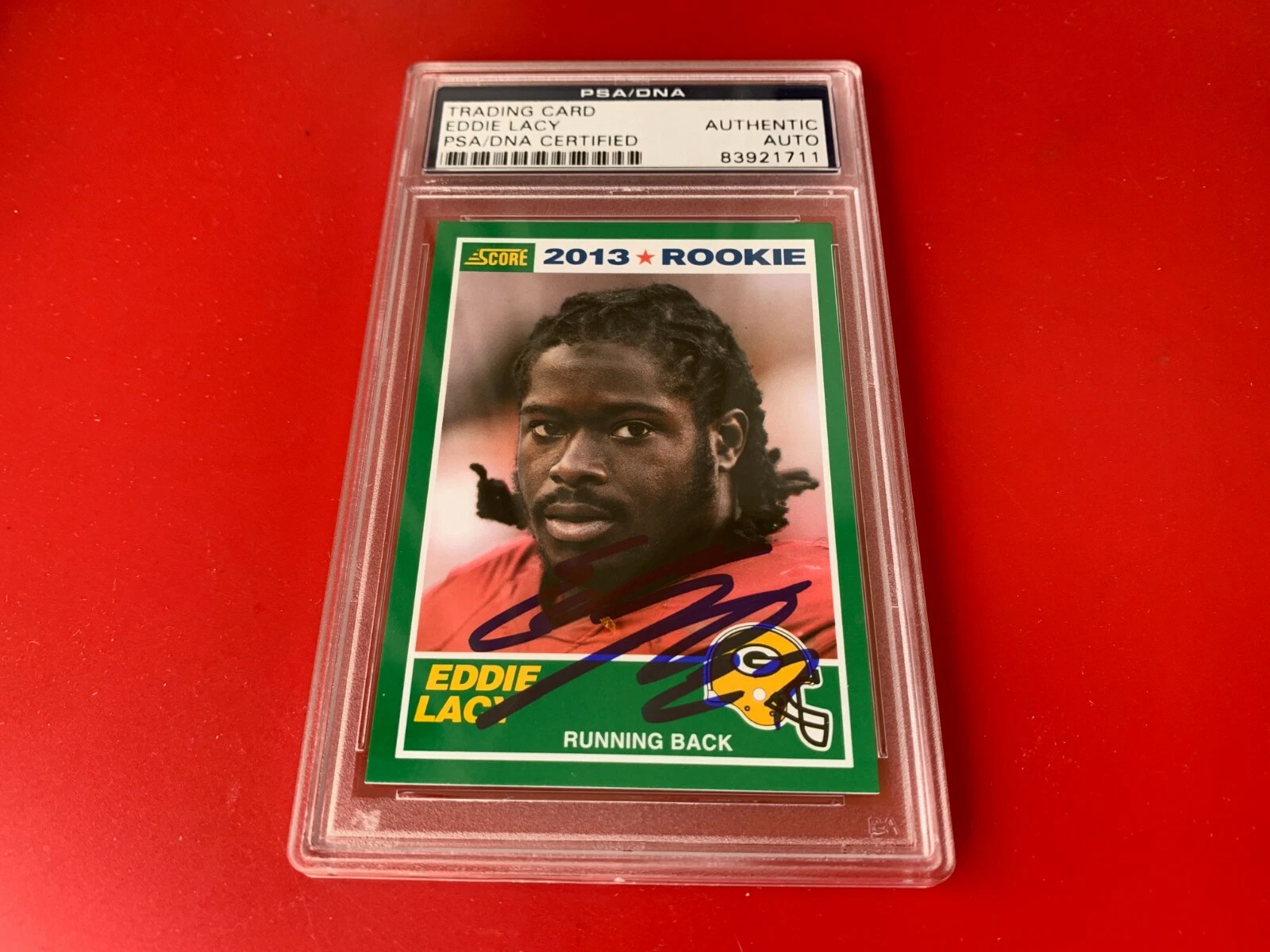 Eddie Lacy Packers 2013 Score Rookie Card Signed Auto PSA/DNA ENCAPSULATED