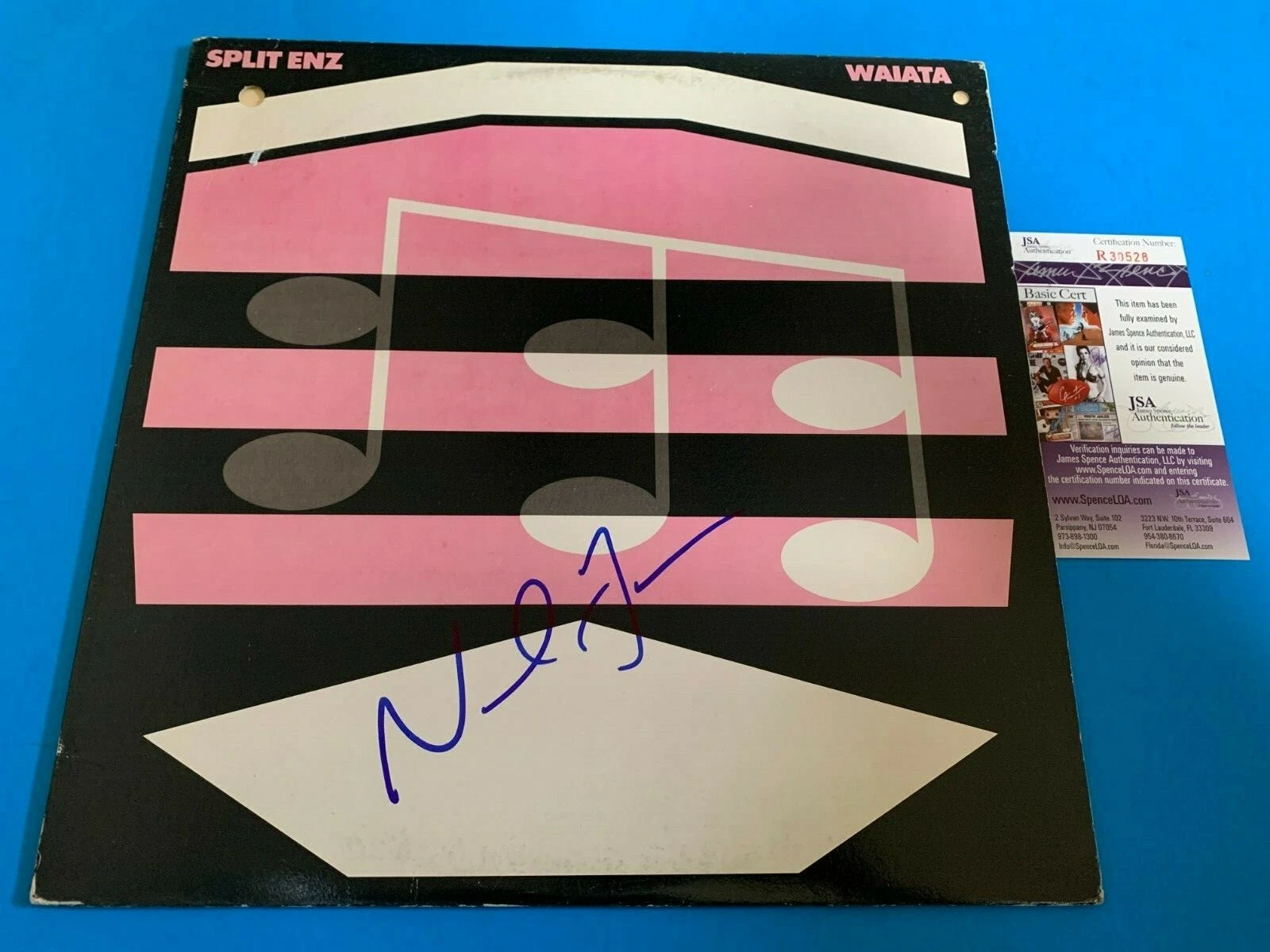 Neil Finn Split Enz Waiata Signed Auto 12