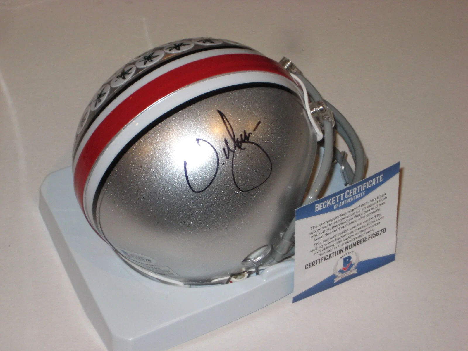URBAN MEYER Signed Ohio St. (OSU) BUCKEYES Mini-helmet w/ Beckett (BAS) COA