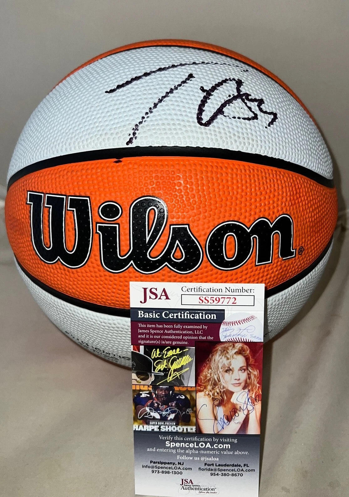 Tina Charles Seattle Storm signed WNBA Basketball Ball autographed JSA