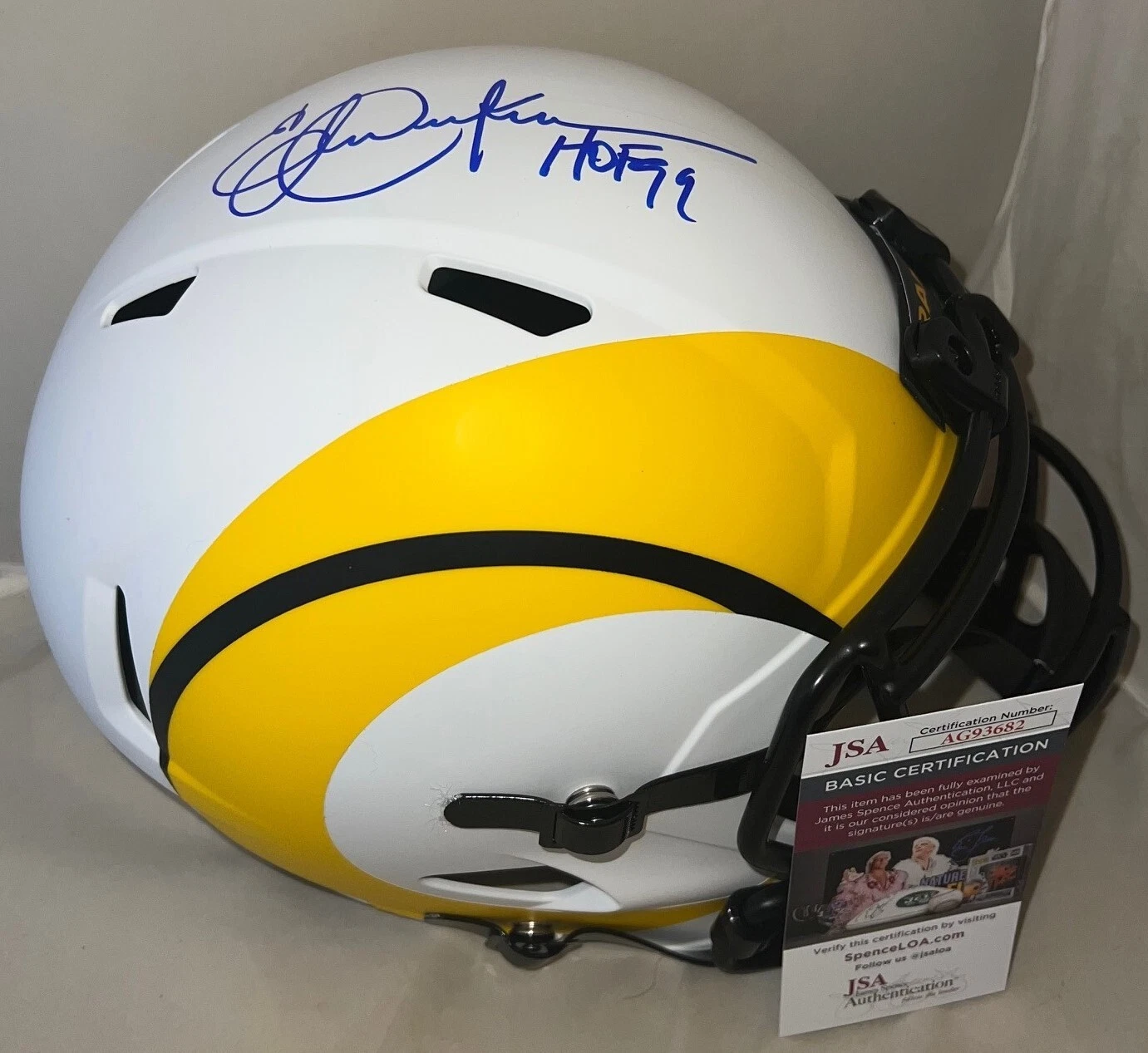 Eric Dickerson signed Rams Lunar Eclipse Full Size Helmet autographed W/ HOF JSA