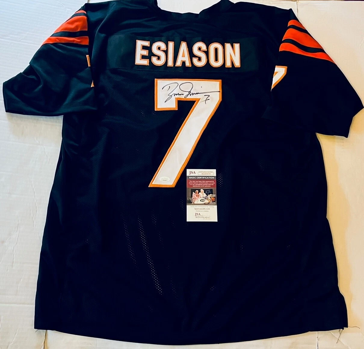 Boomer Esiason Cincinnati Bengals signed Custom jersey autographed #7 JSA