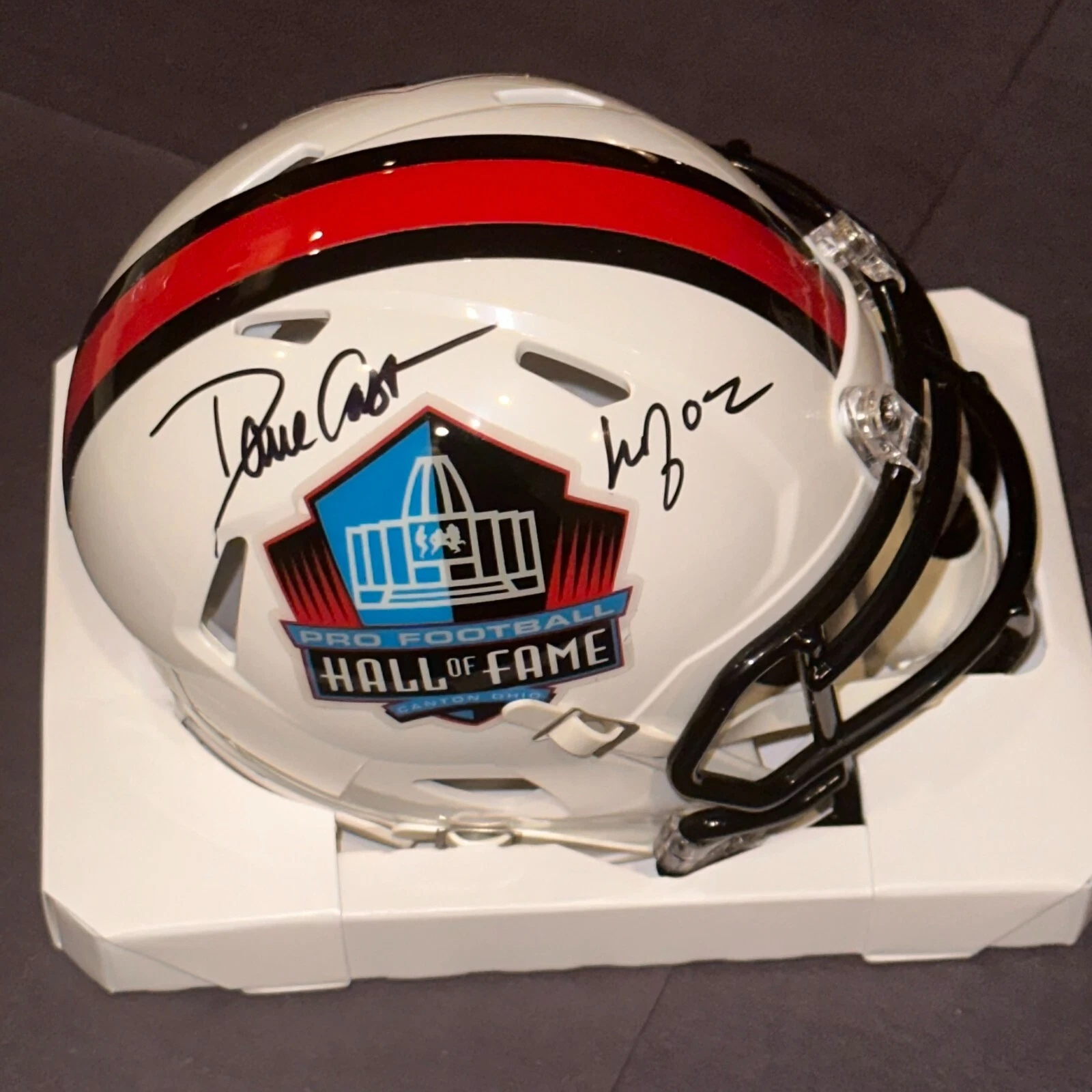DAVE CASPER Signed HALL OF FAME Mini-helmet Beckett (BAS) w/ HOF Inscription
