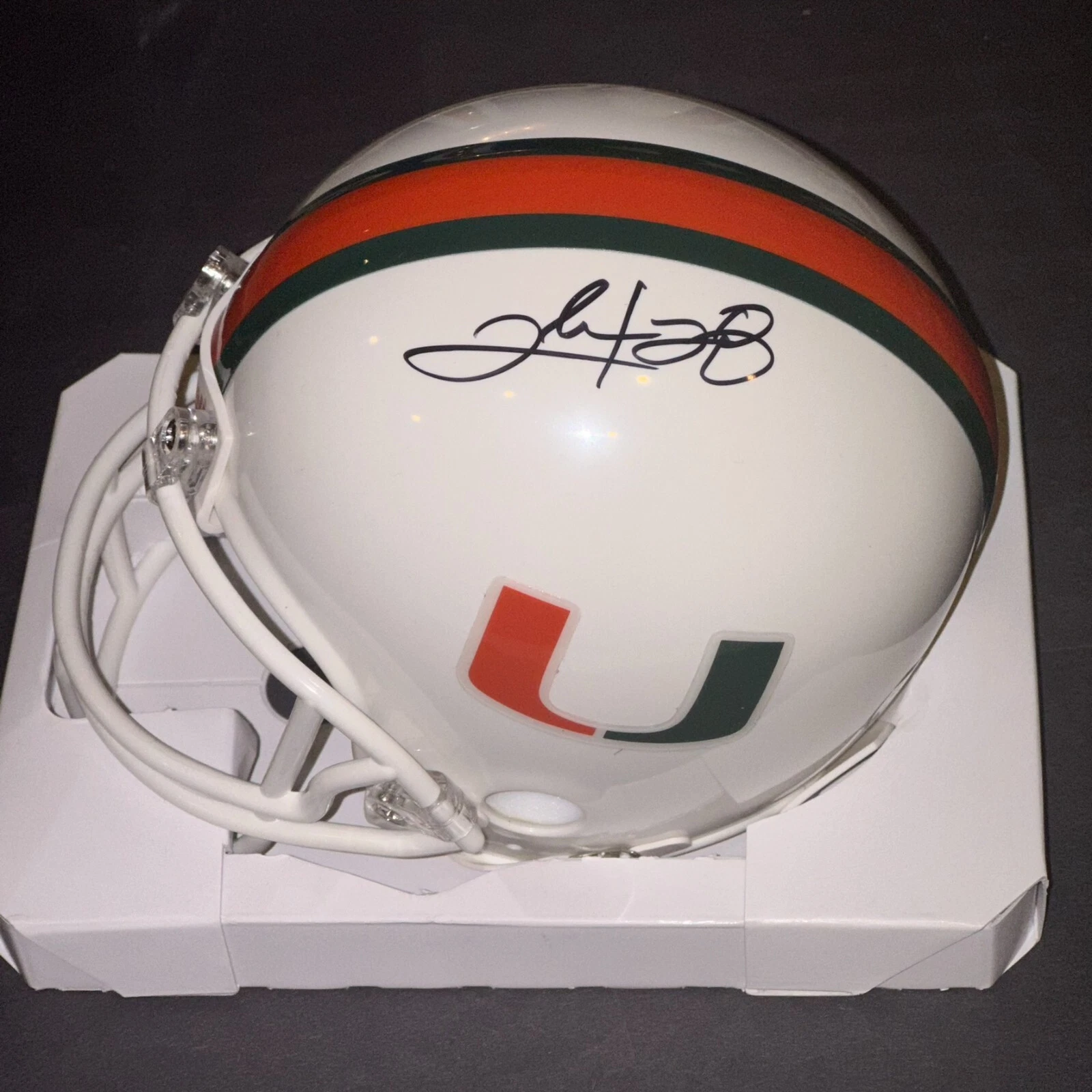 CLINTON PORTIS Signed Miami HURRICANES VSR4 Mini-helmet Beckett Auth. (BAS)