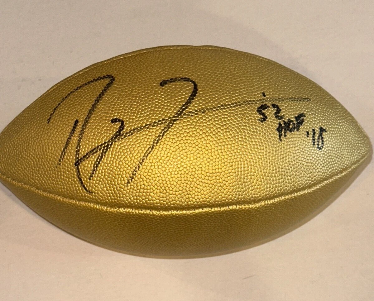 RAY LEWIS Signed WILSON DUKE HOF Football Beckett Auth. (BAS) & HOF Inscription