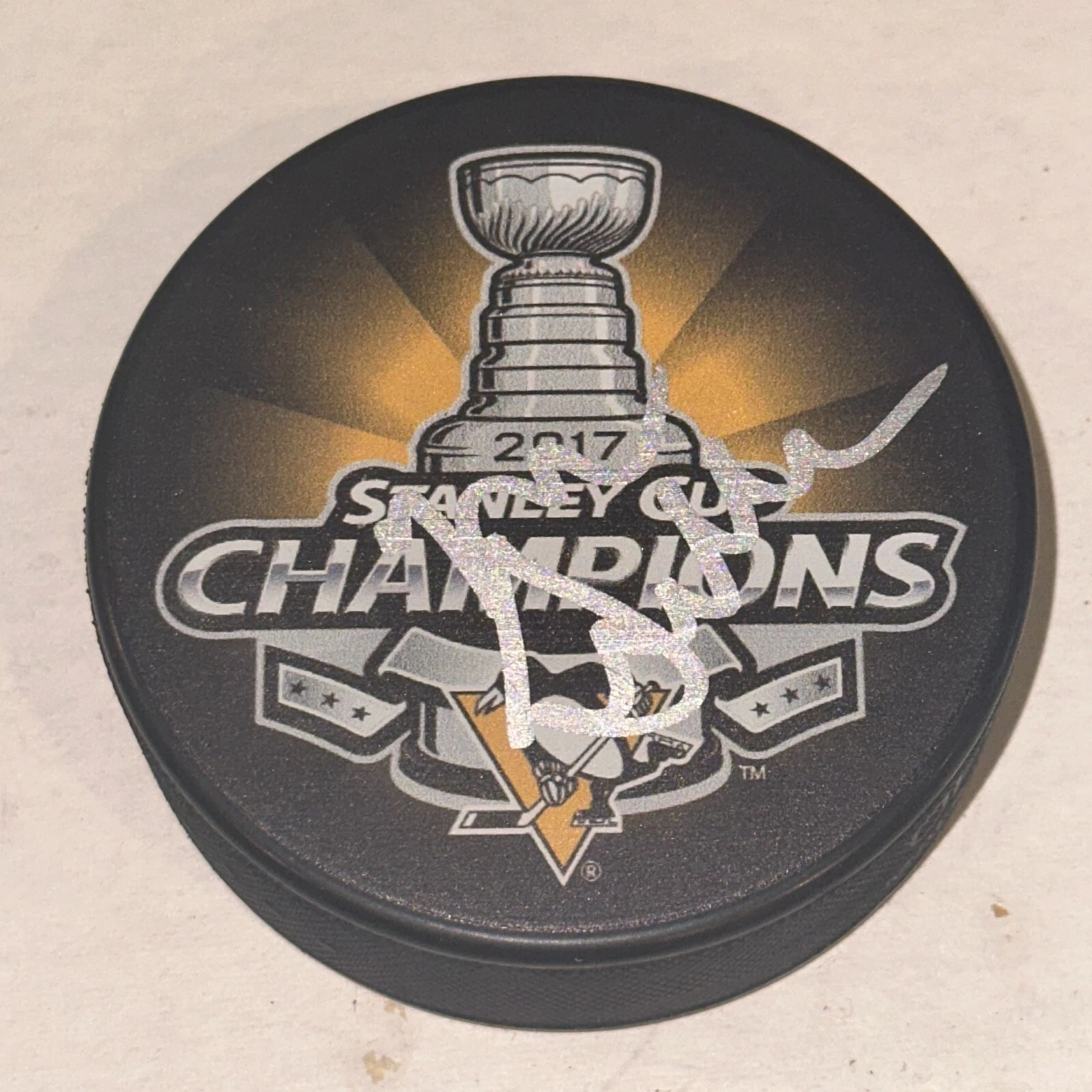 MIKE SULLIVAN Signed 2017 STANLEY CUP HAMPS Puck Beckett Auth. (BAS)