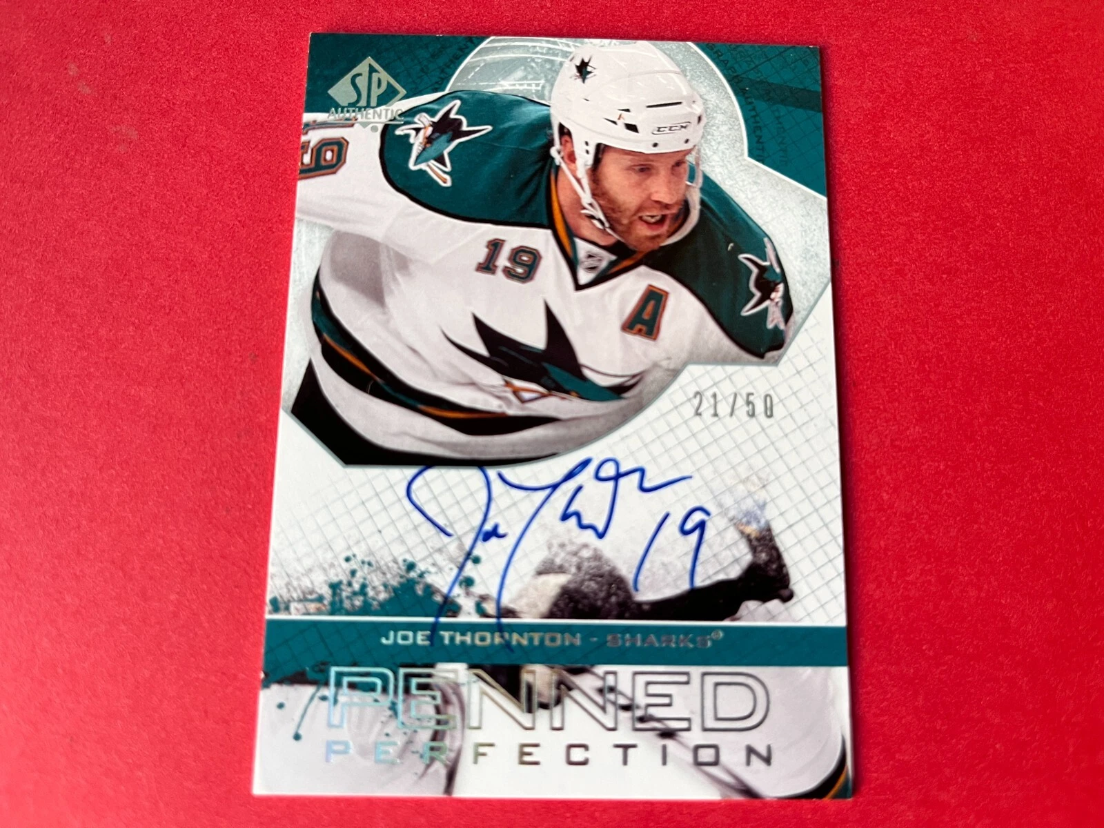 Joe Thornton Sharks 2008-09 SP Authentic Hockey Card Certified Auto /50