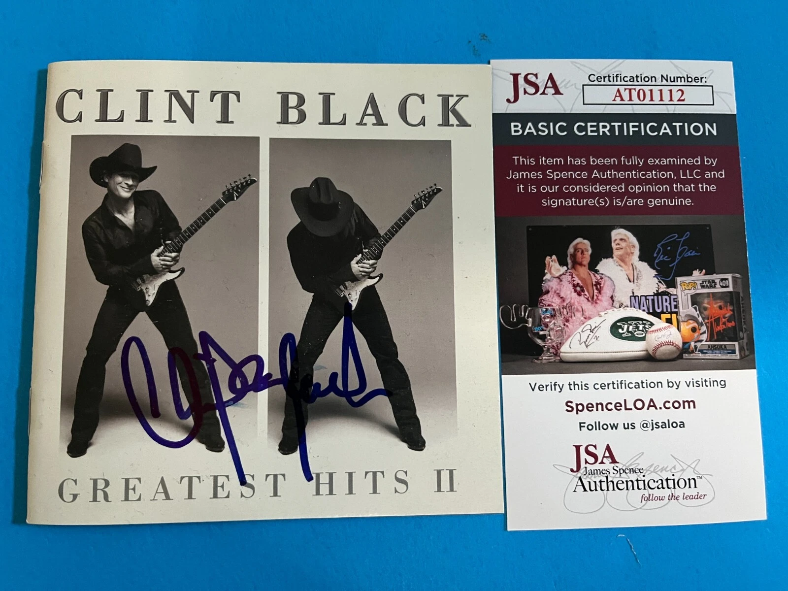 Clint Black Greatest Hits II CD Cover Signed Auto JSA COA